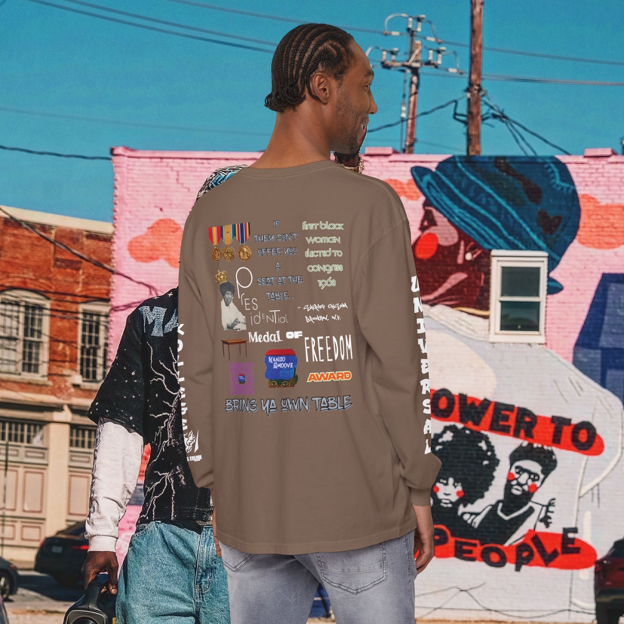 Shirley Chisholm Unisex Garment-dyed Long Sleeve T-Shirt