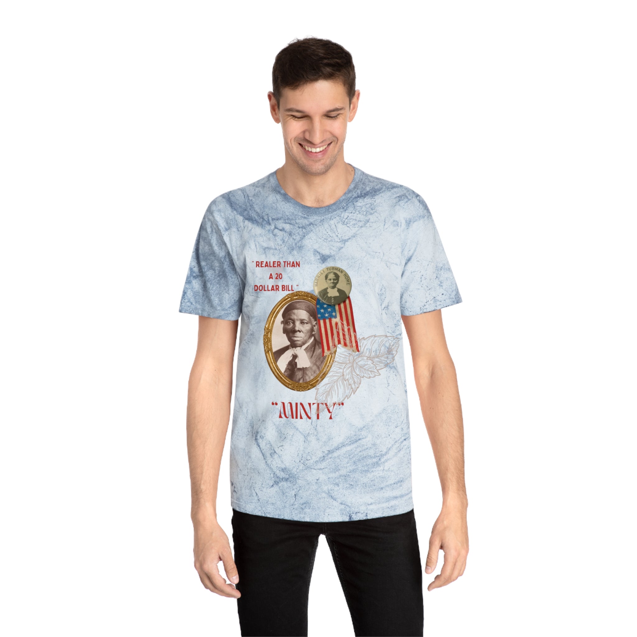 Harriet “Realer than $20 Bill” Tubman Unisex Color Blast T-Shirt