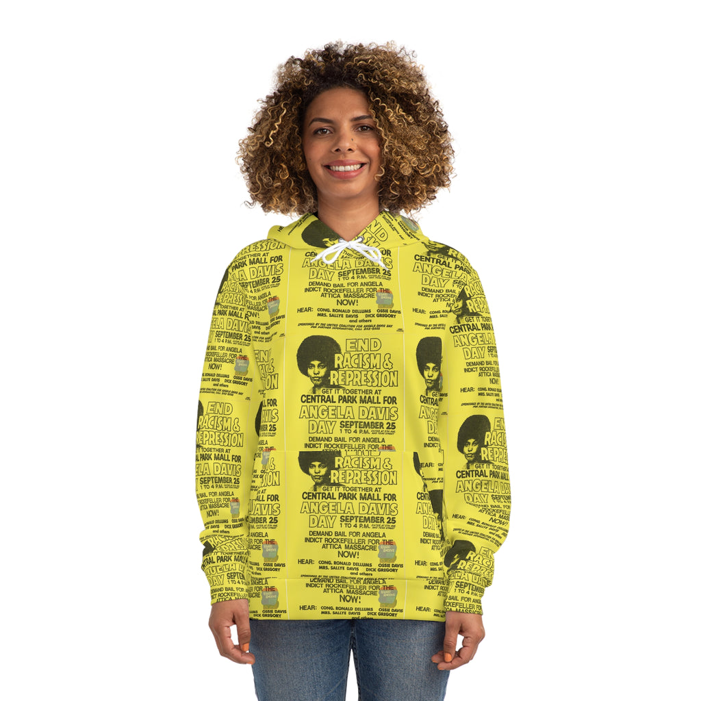 Angela Davis “End Racism and Repression” Hoodie (AOP)