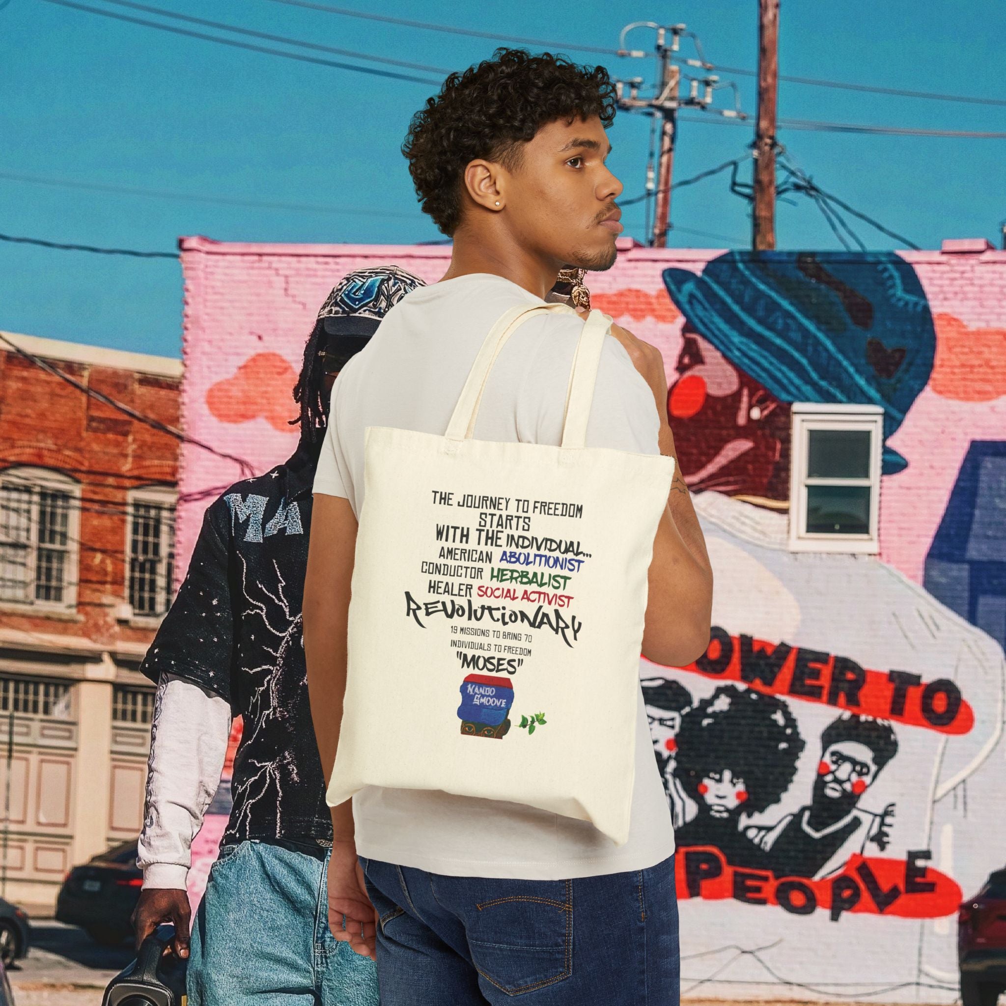 Harriet Tubman “MinTee” Cotton Canvas Tote Bag