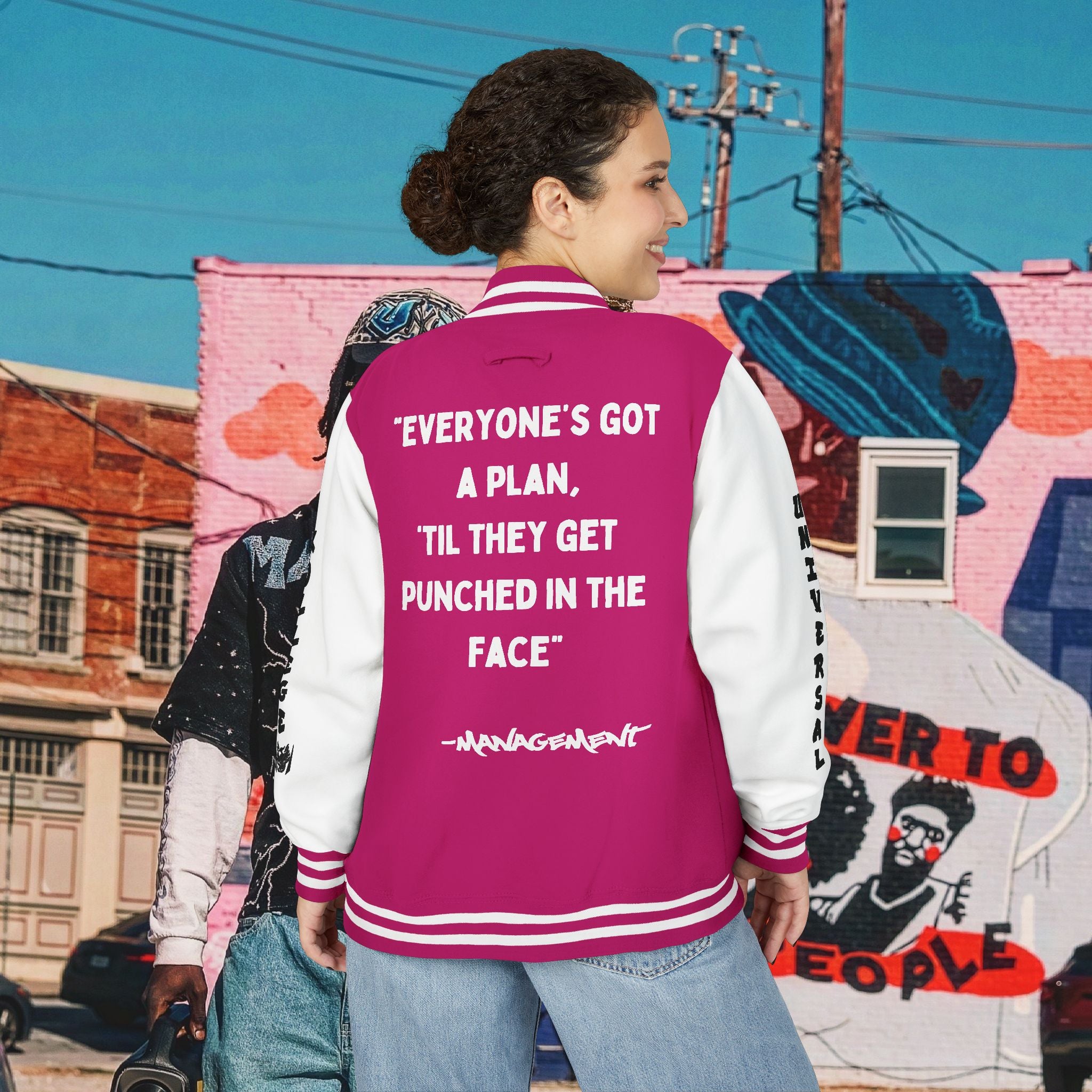 “FREE MIKE TYSON” Unisex Heavyweight Letterman Jacket