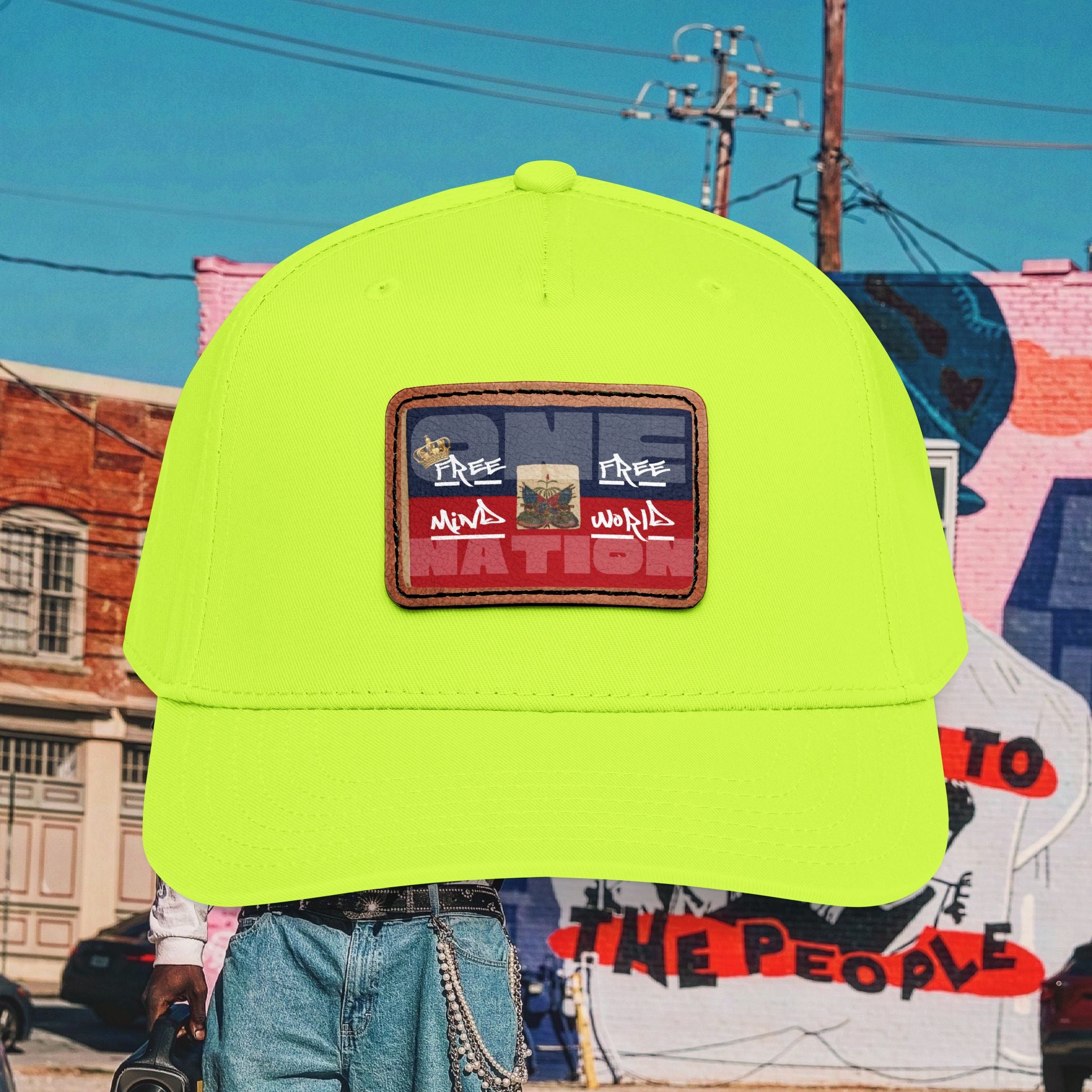 Sa Ka Fete “ONE NATION” Baseball Cap with Leather Patch
