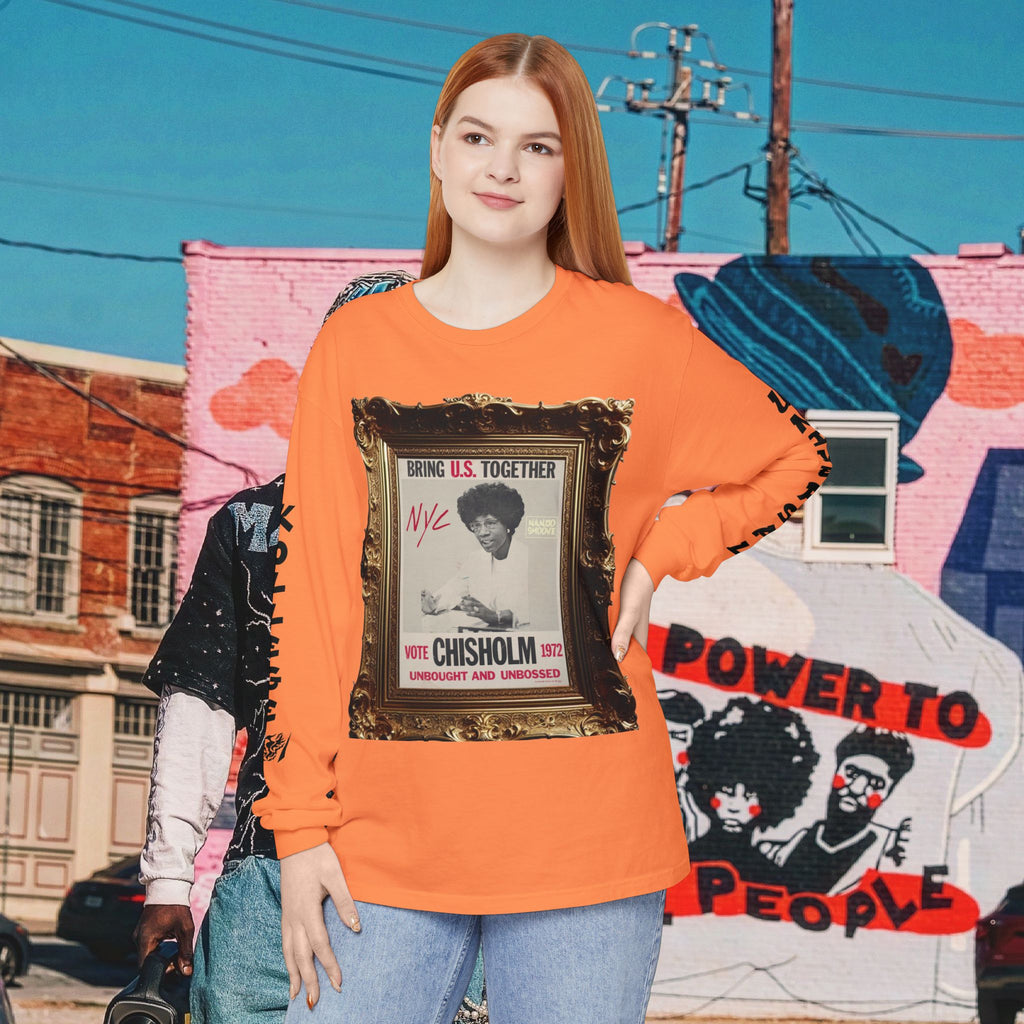 Shirley Chisholm Unisex Garment-dyed Long Sleeve T-Shirt