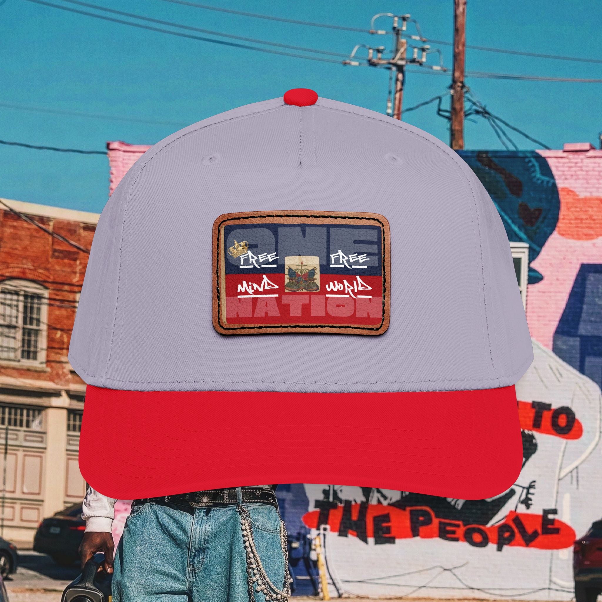 Sa Ka Fete “ONE NATION” Baseball Cap with Leather Patch