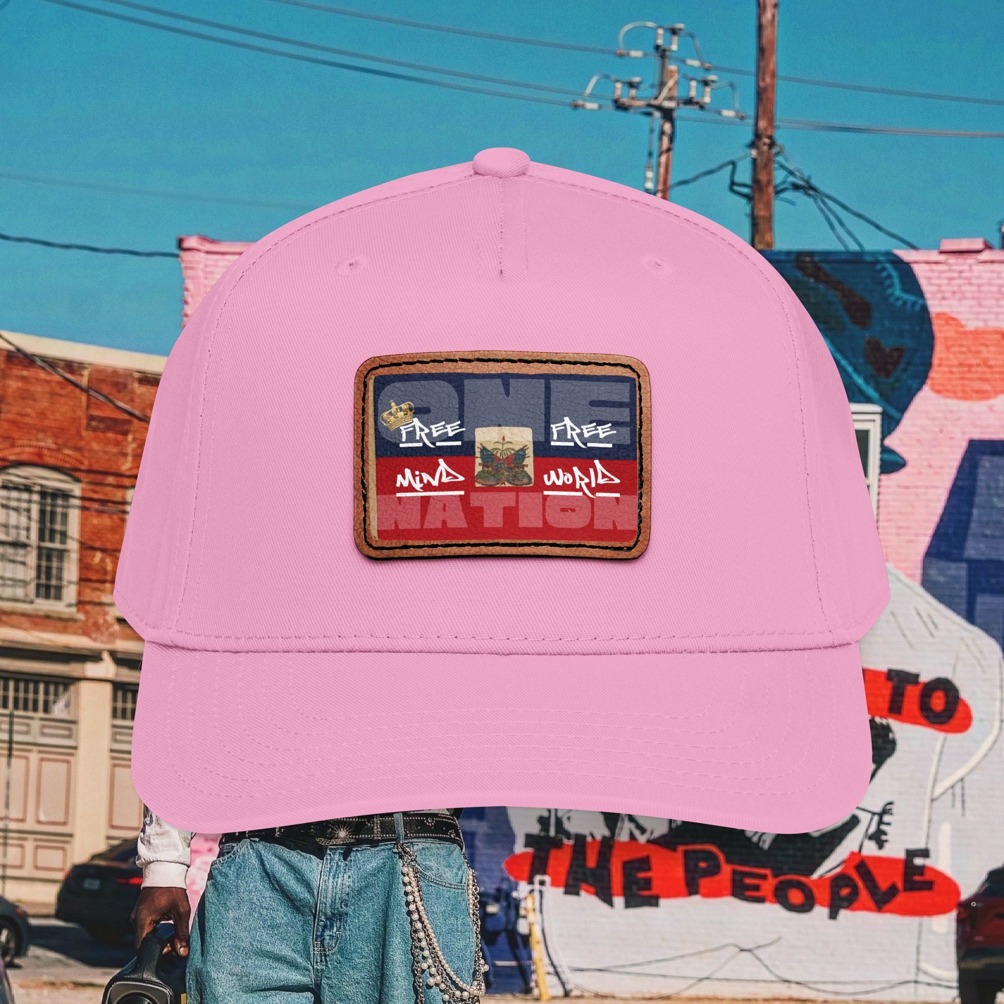 Sa Ka Fete “ONE NATION” Baseball Cap with Leather Patch