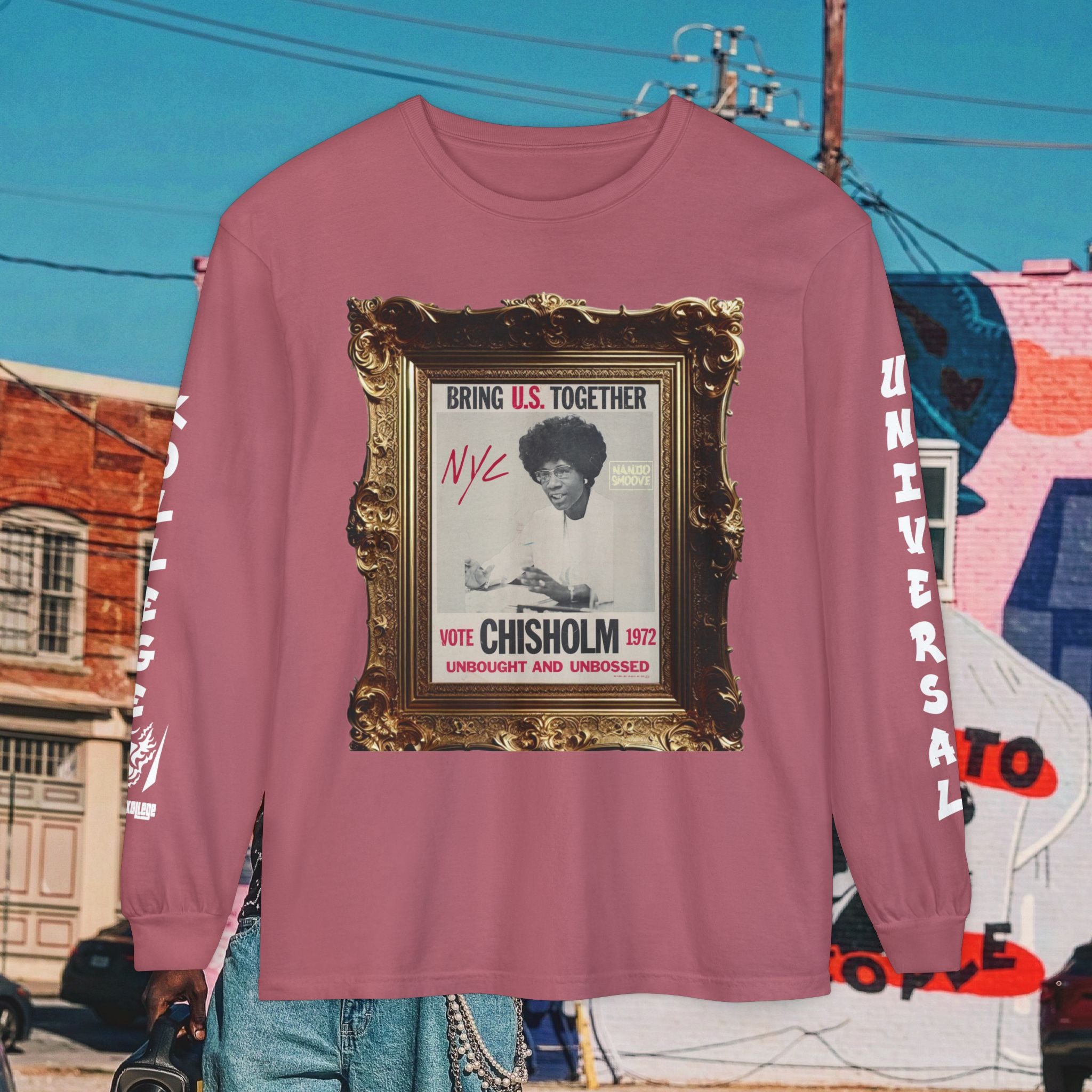 Shirley Chisholm Unisex Garment-dyed Long Sleeve T-Shirt