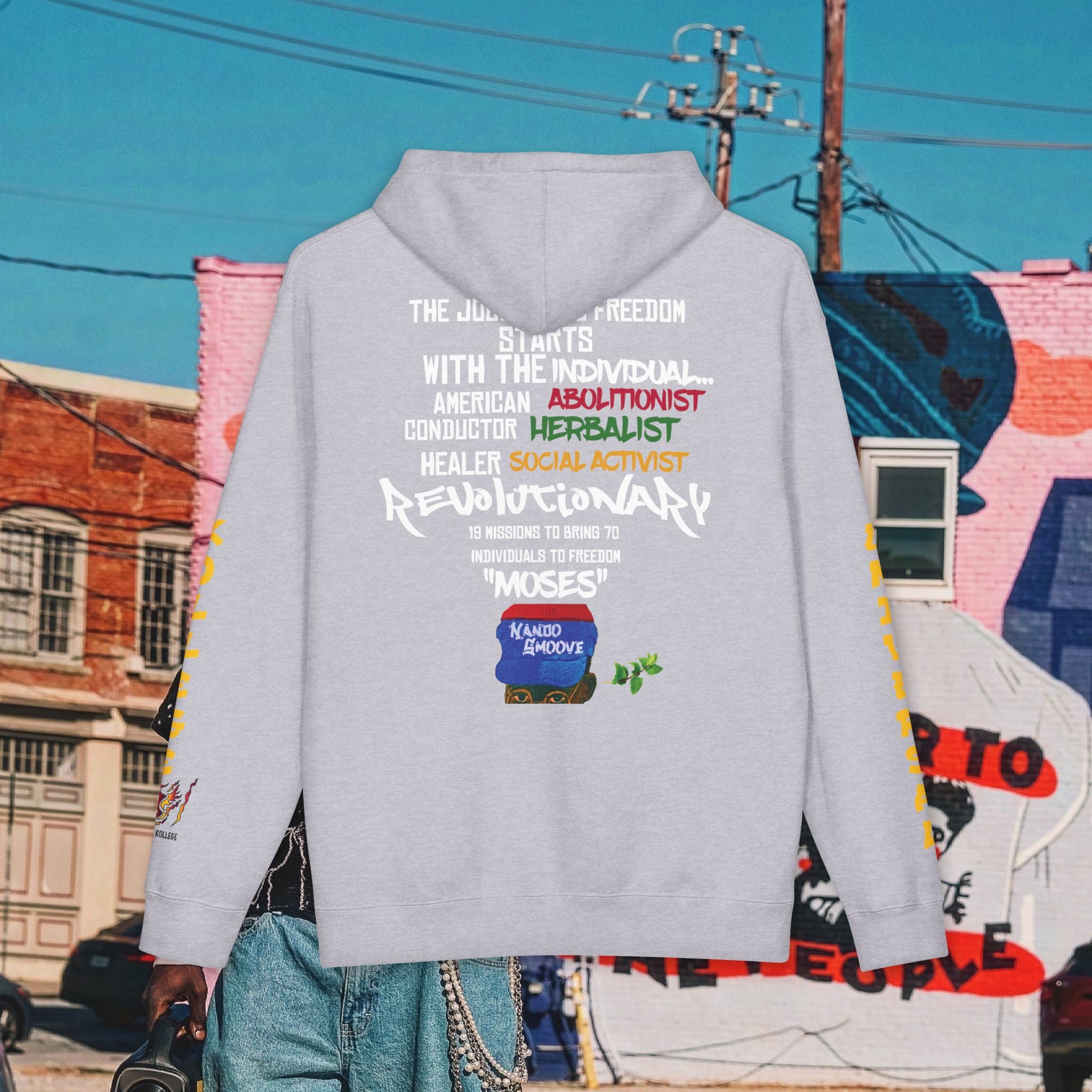Harriet Tubman “Realer Than a $20 Dollar Bill” Unisex Heavyweight Hooded “MinTy” Sweatshirt
