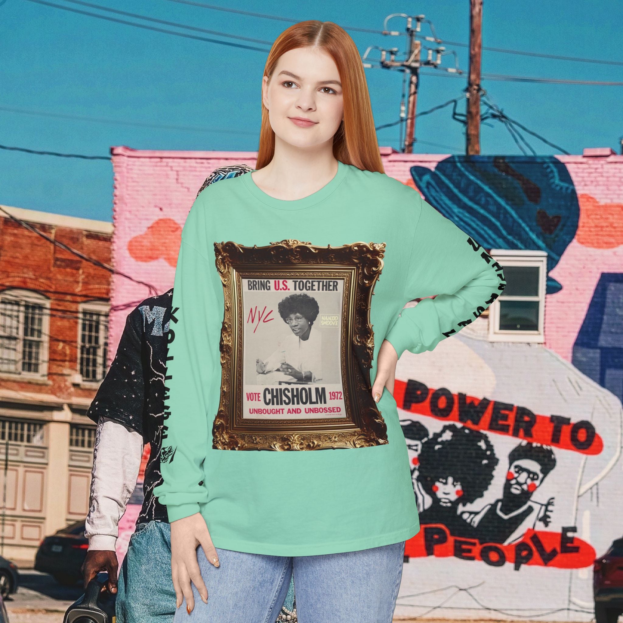Shirley Chisholm Unisex Garment-dyed Long Sleeve T-Shirt