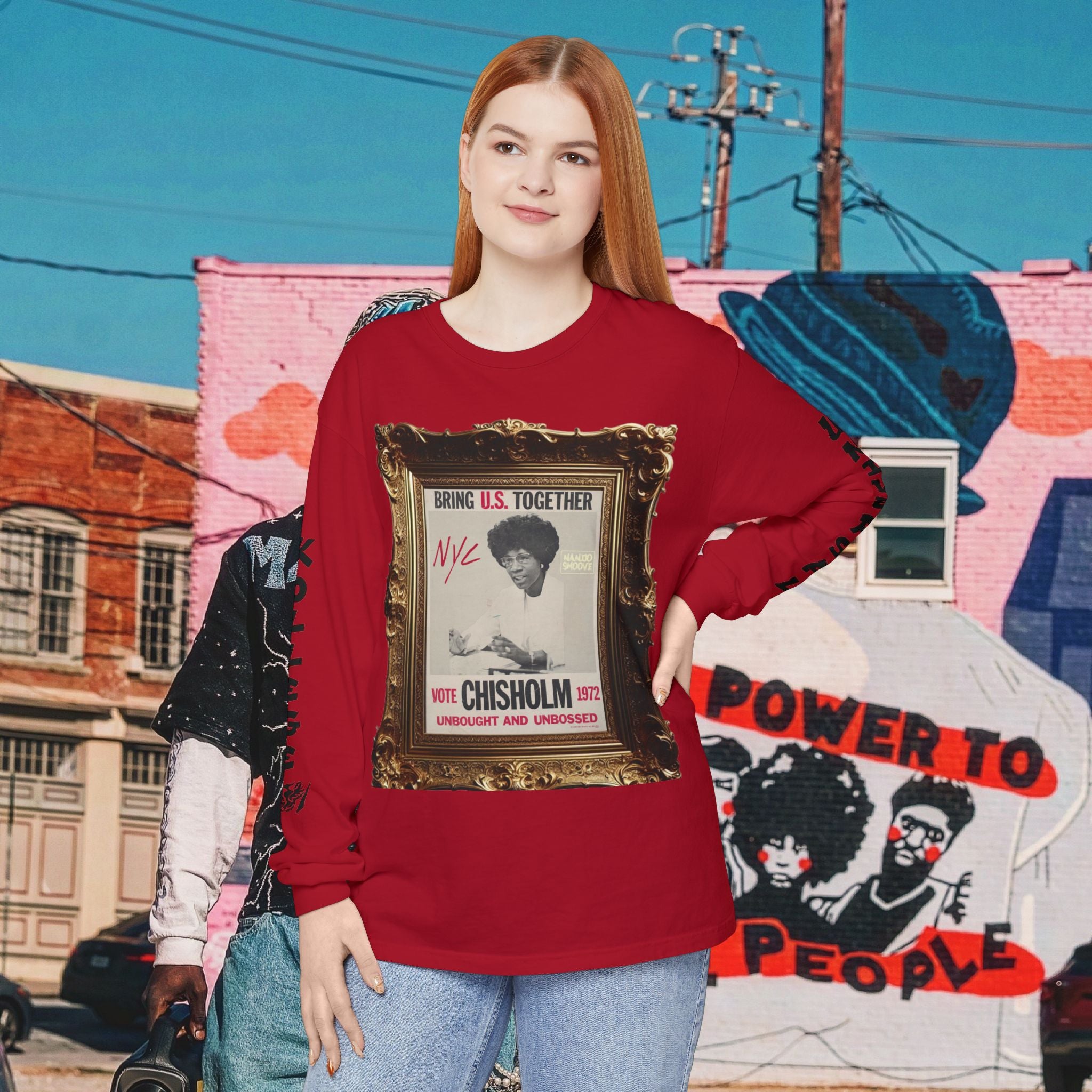 Shirley Chisholm Unisex Garment-dyed Long Sleeve T-Shirt