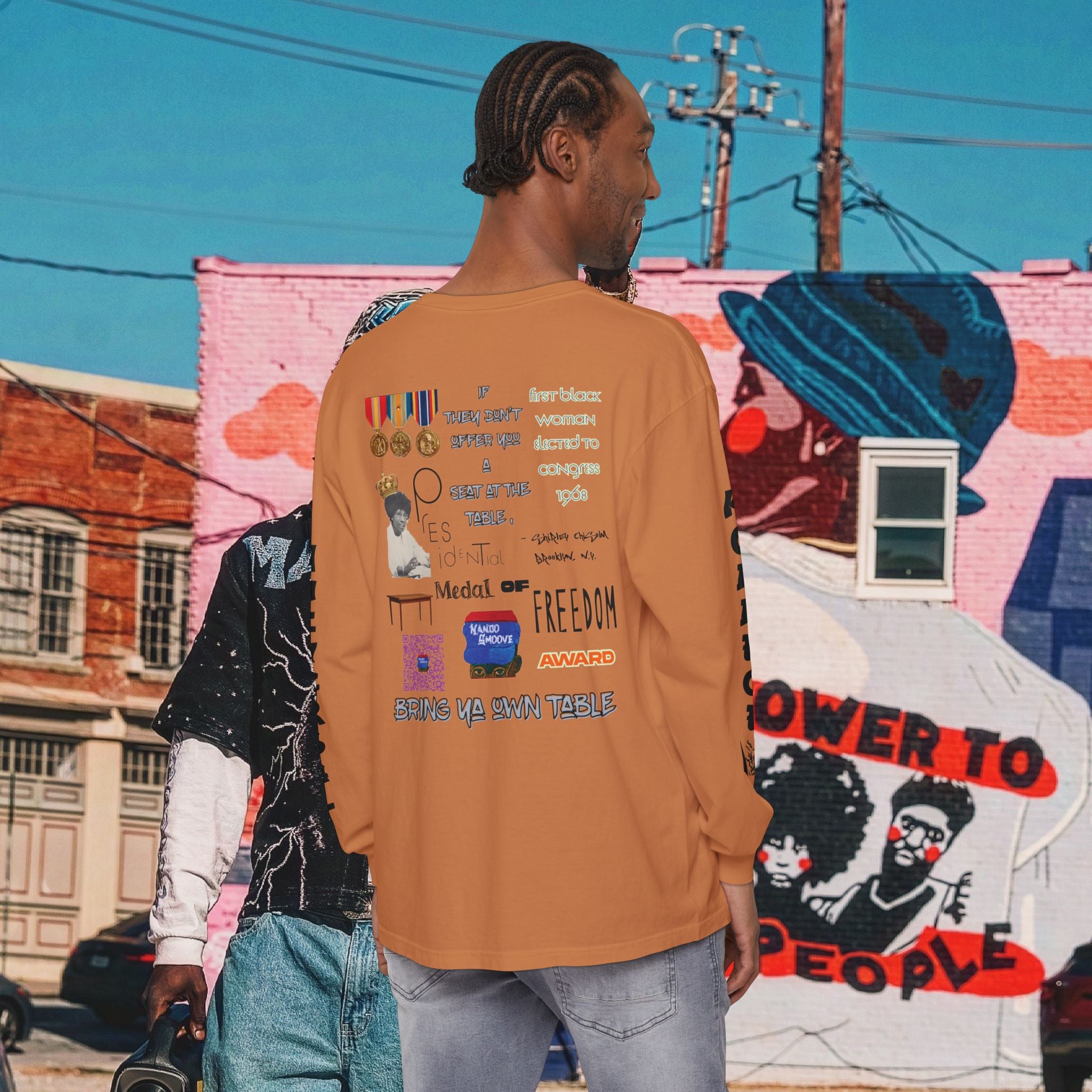 Shirley Chisholm Unisex Garment-dyed Long Sleeve T-Shirt