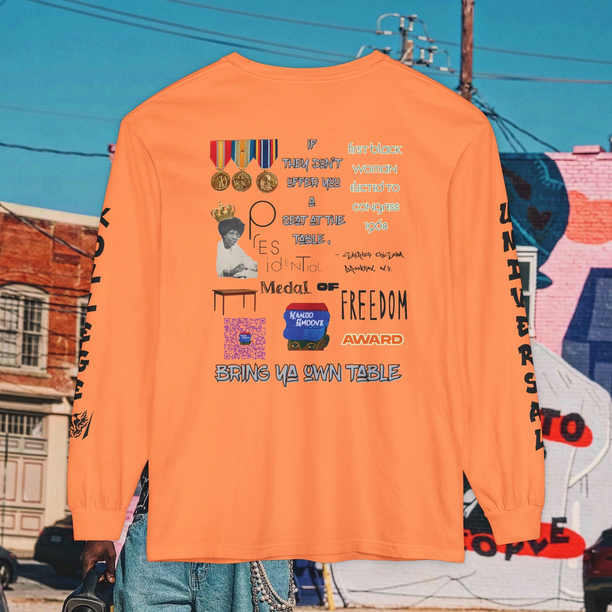 Shirley Chisholm Unisex Garment-dyed Long Sleeve T-Shirt