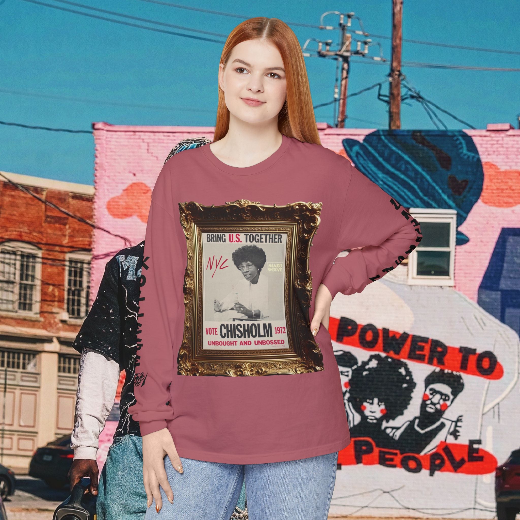 Shirley Chisholm Unisex Garment-dyed Long Sleeve T-Shirt