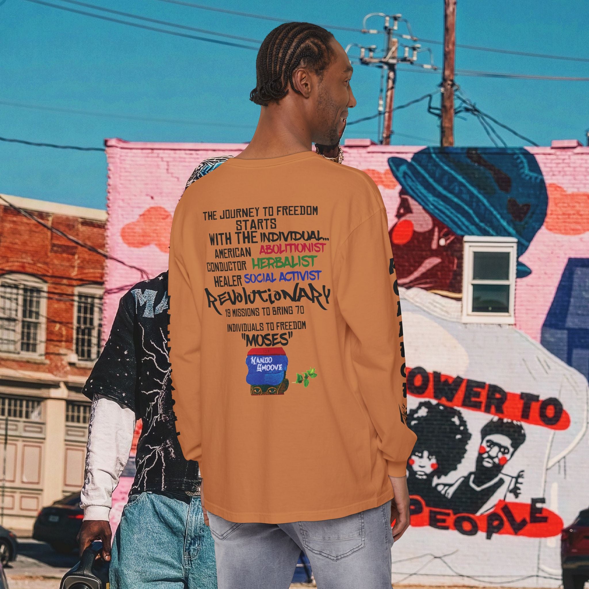 Harriet Tubman Unisex Garment-dyed Long Sleeve “MinTee” Shirt