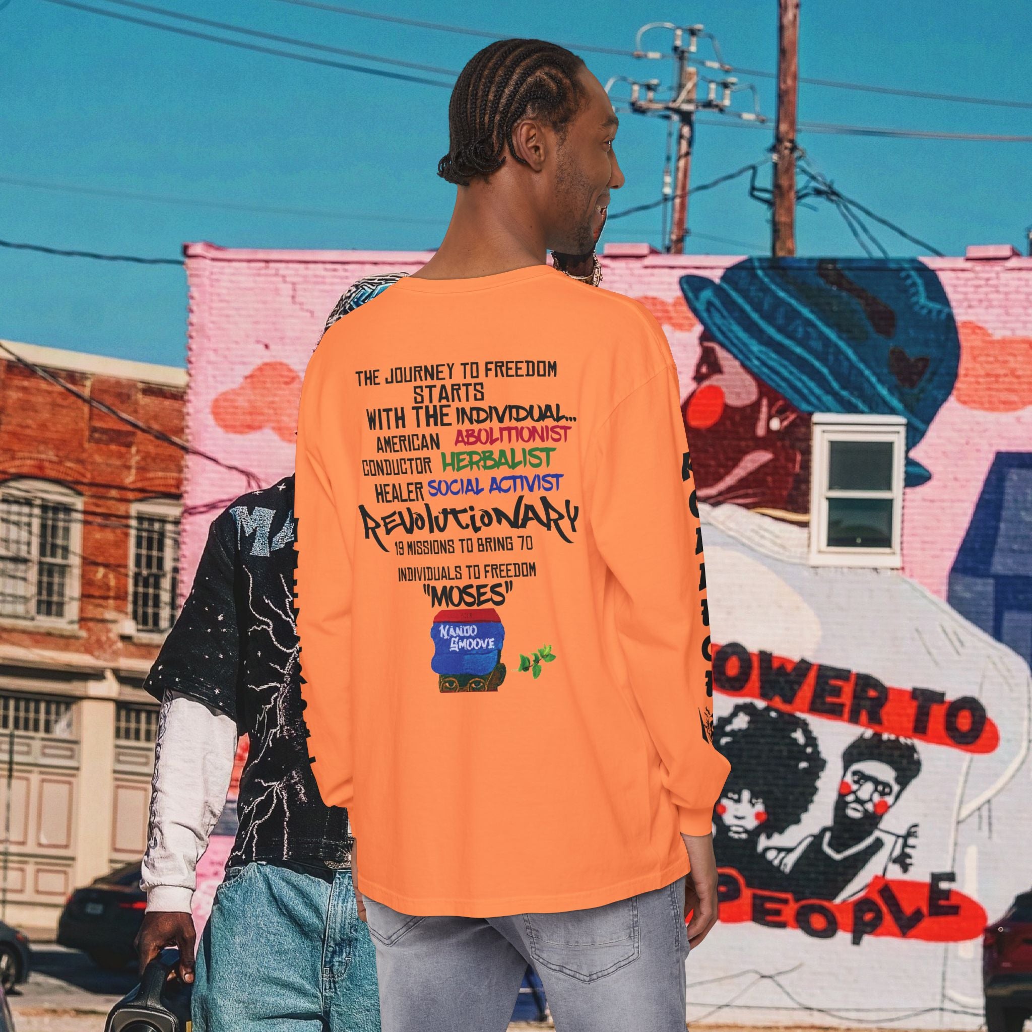 Harriet Tubman Unisex Garment-dyed Long Sleeve “MinTee” Shirt