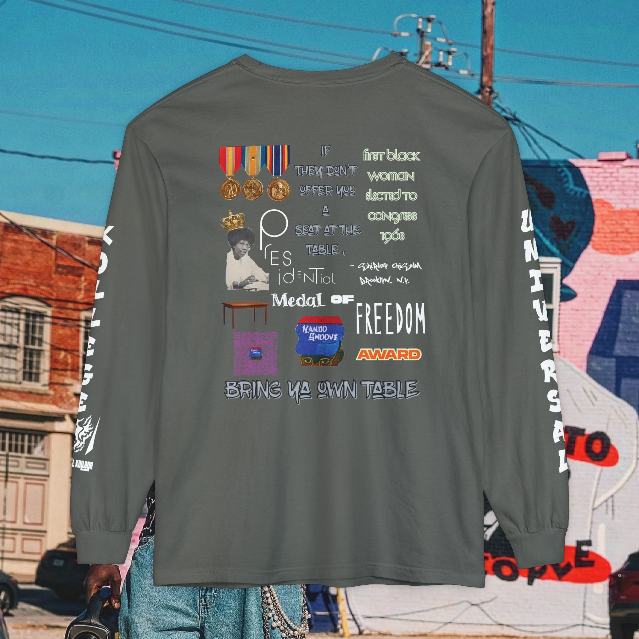Shirley Chisholm Unisex Garment-dyed Long Sleeve T-Shirt