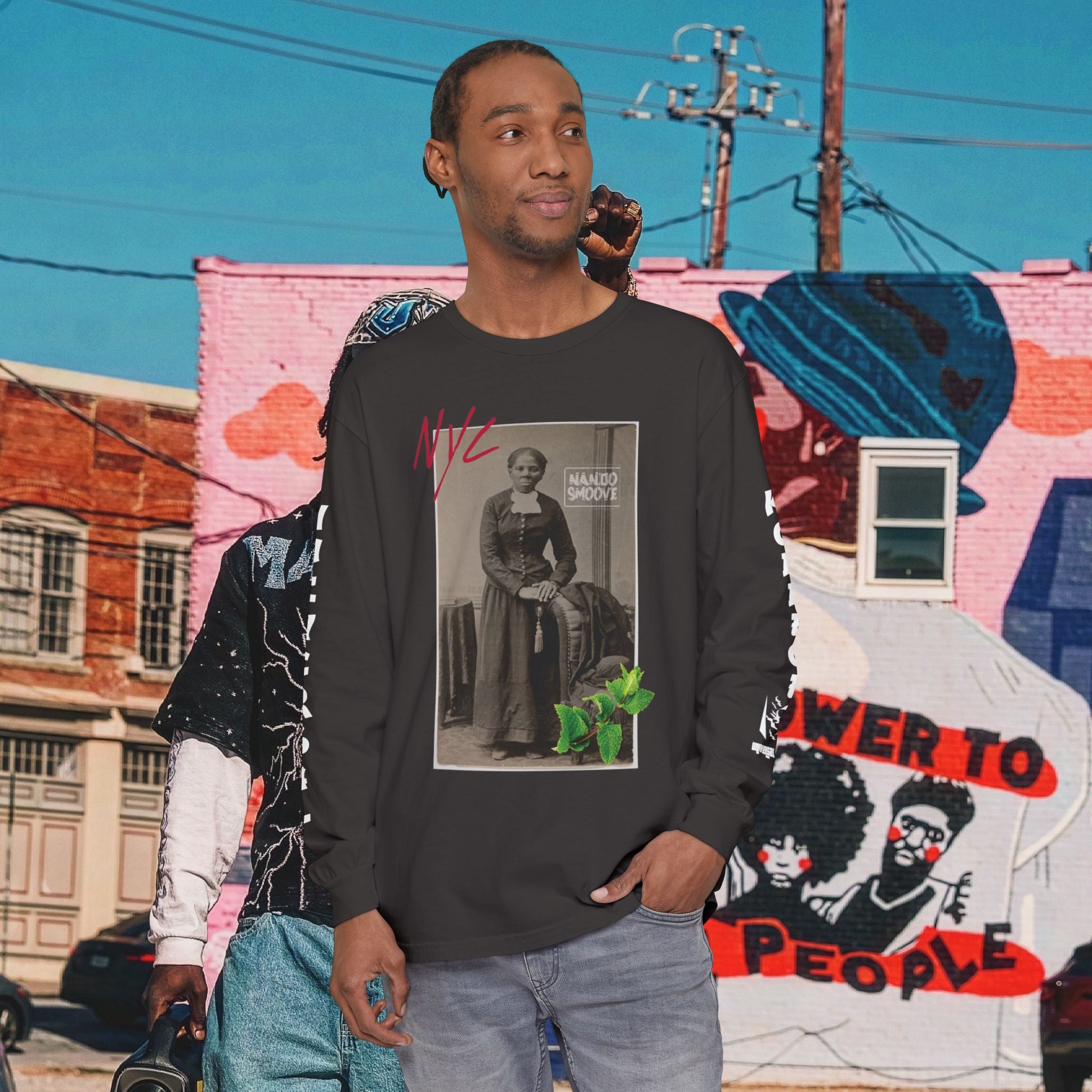 Harriet Tubman Unisex Garment-dyed Long Sleeve “MinTee” Shirt