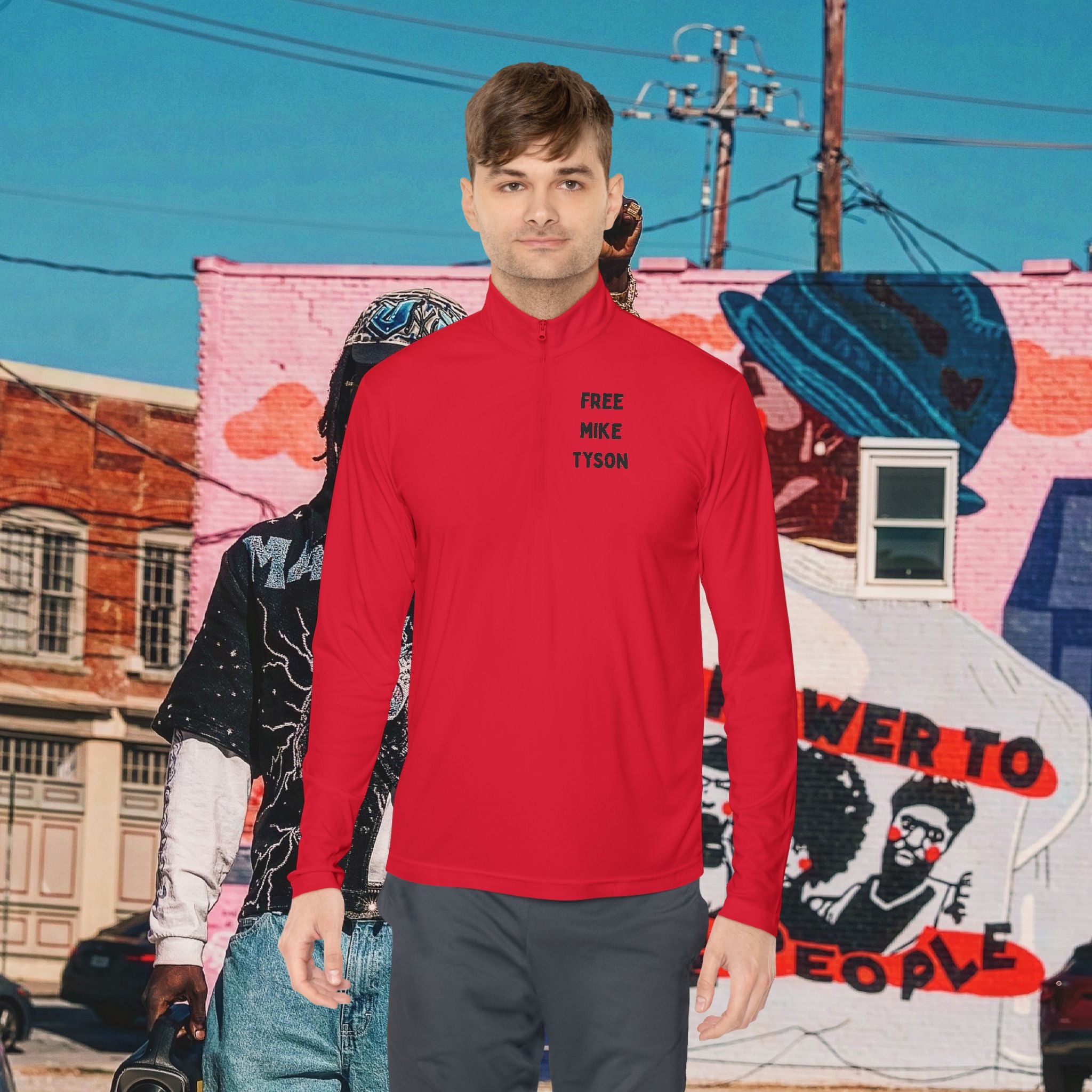 “FREE MIKE TYSON” Unisex Quarter-Zip Pullover