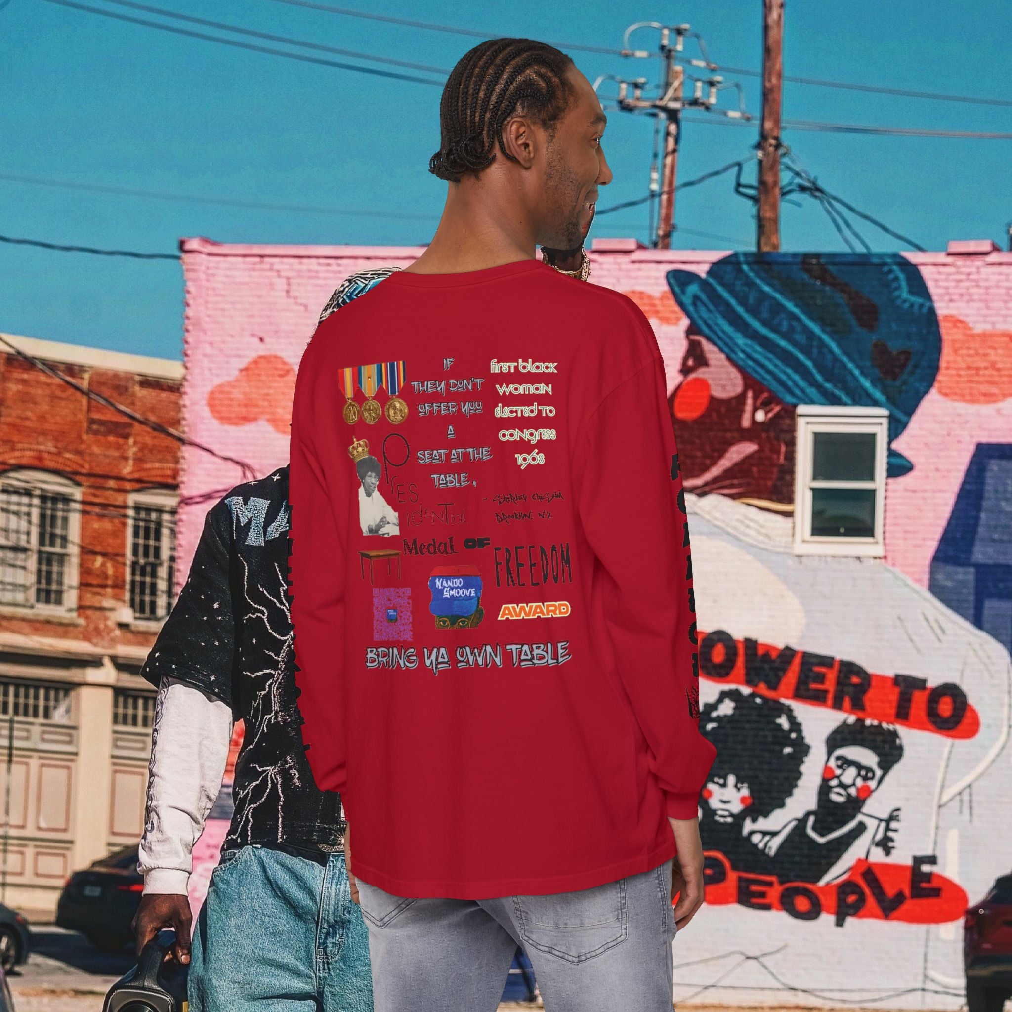 Shirley Chisholm Unisex Garment-dyed Long Sleeve T-Shirt