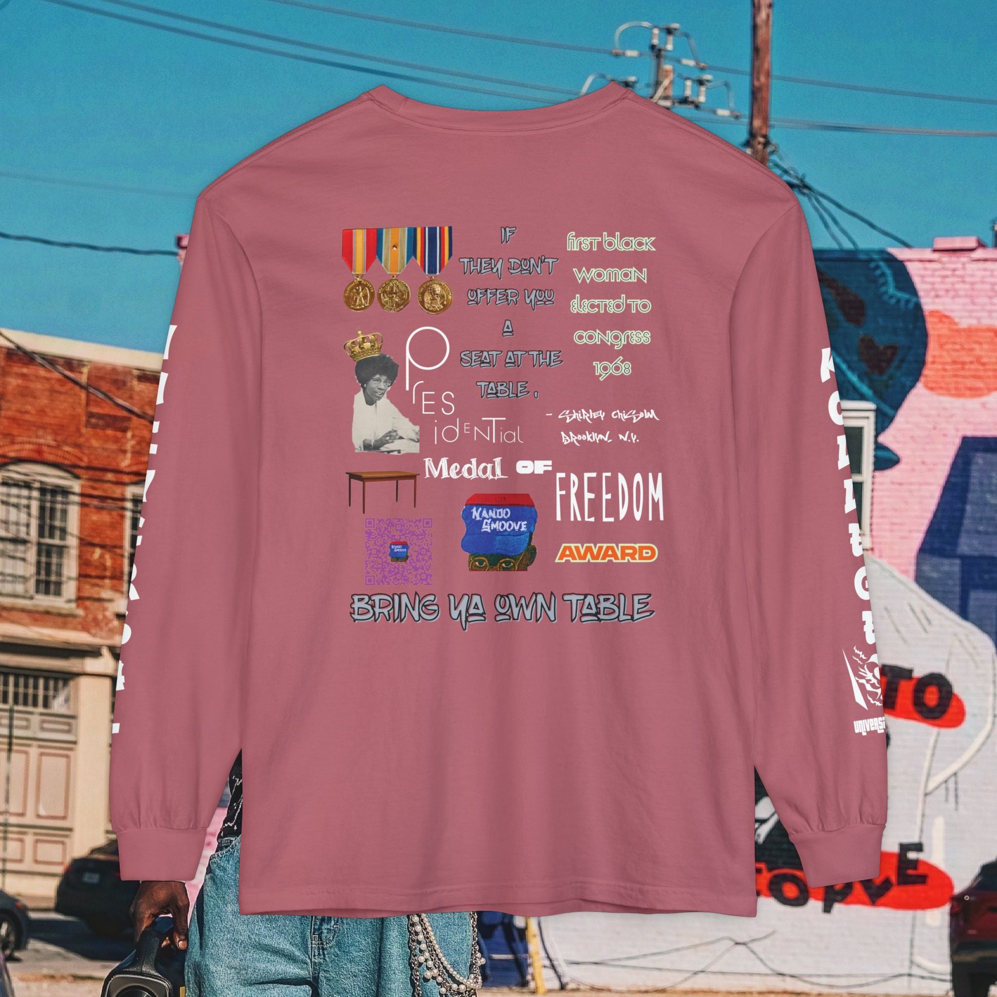 Shirley Chisholm Unisex Garment-dyed Long Sleeve T-Shirt