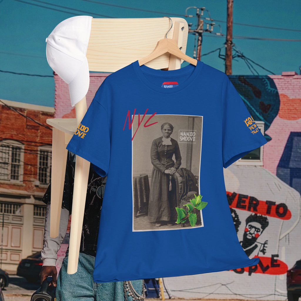 Harriet Tubman Heavy Cotton “MinTee Shirts” Bright Colors Black/Gold Text