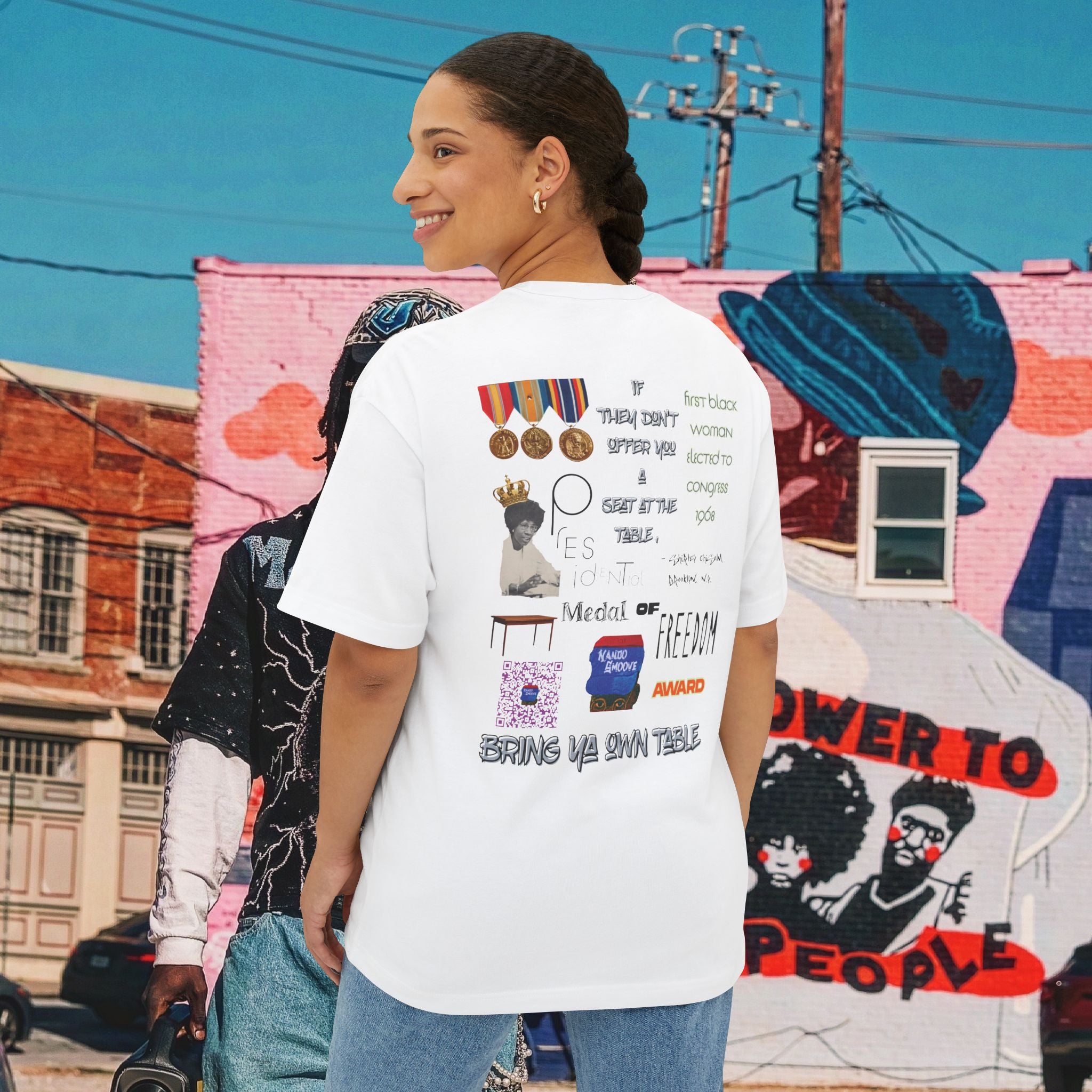 Shirley Chisholm Unisex Oversized Boxy Tee