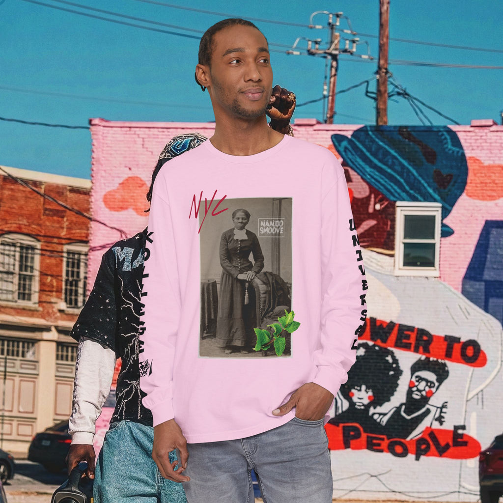 Harriet Tubman Unisex Garment-dyed Long Sleeve “MinTee” Shirt