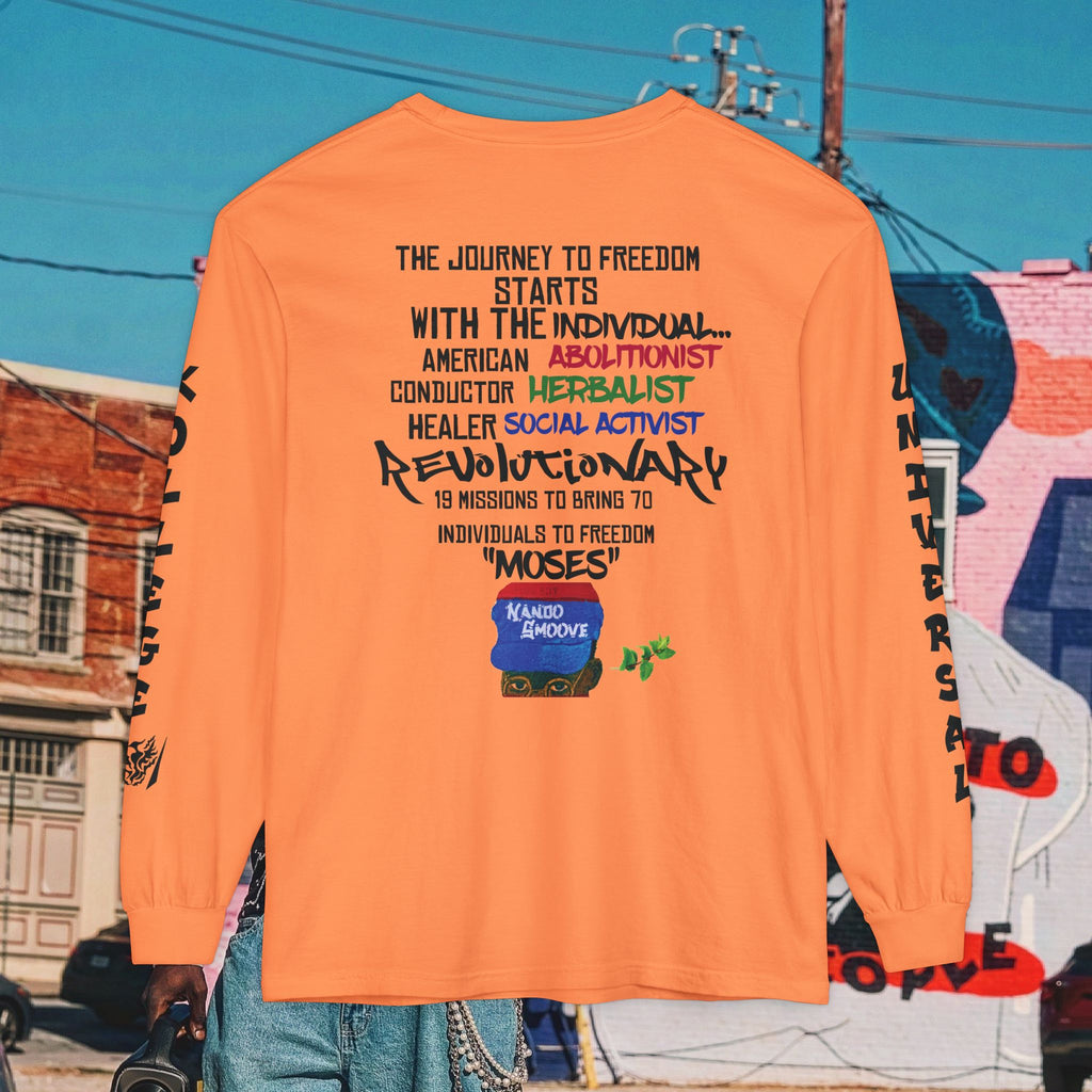 Harriet Tubman Unisex Garment-dyed Long Sleeve “MinTee” Shirt