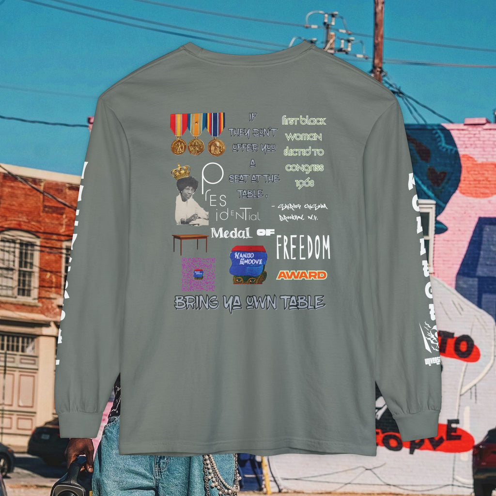 Shirley Chisholm Unisex Garment-dyed Long Sleeve T-Shirt