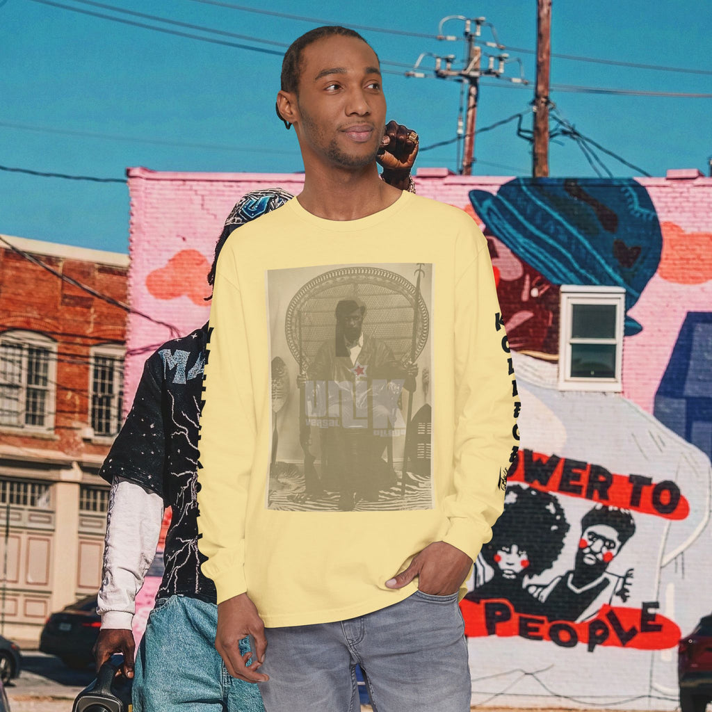 Huey P. Newton Universal Kollege Unisex Garment-dyed Long Sleeve T-Shirt