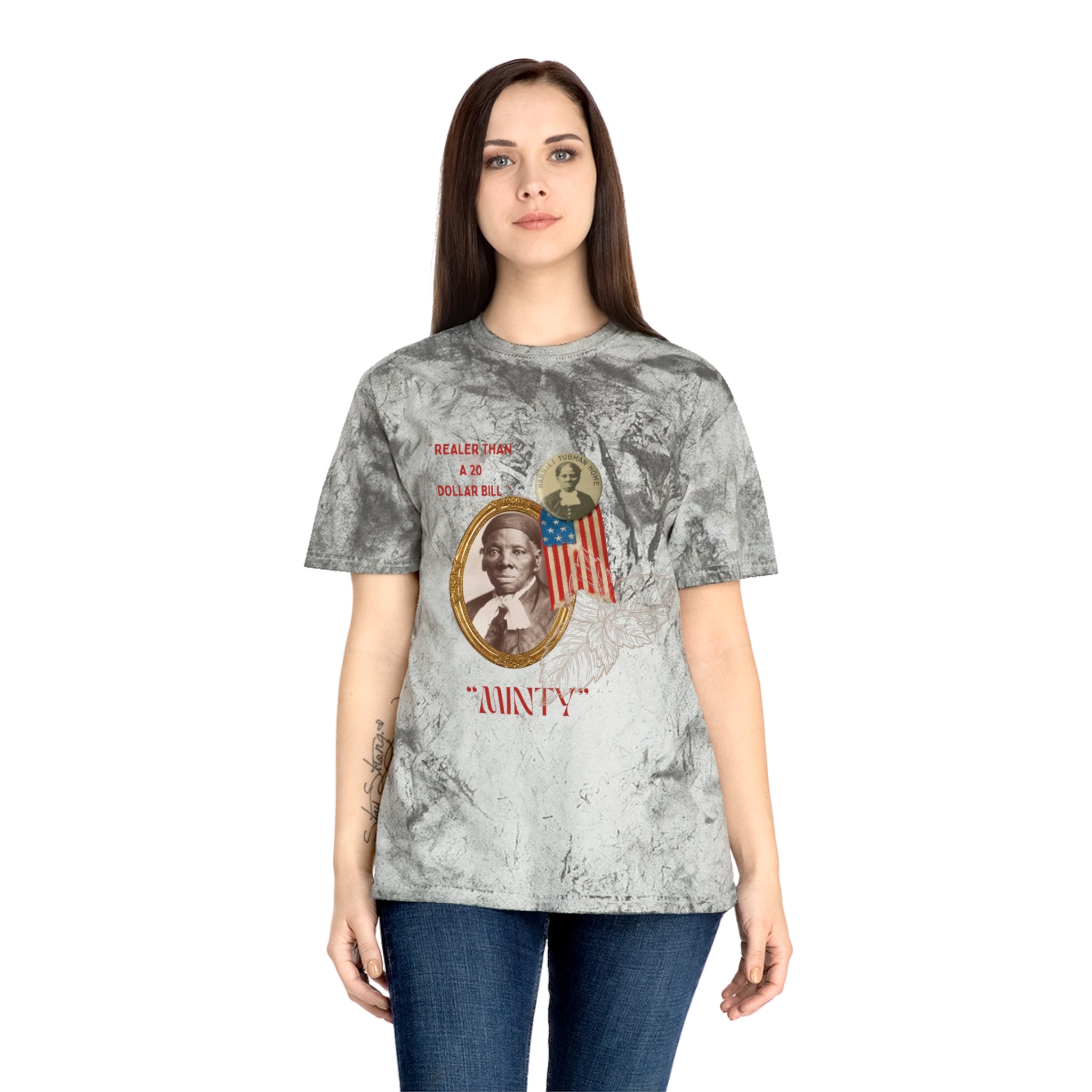 Harriet “Realer than $20 Bill” Tubman Unisex Color Blast T-Shirt
