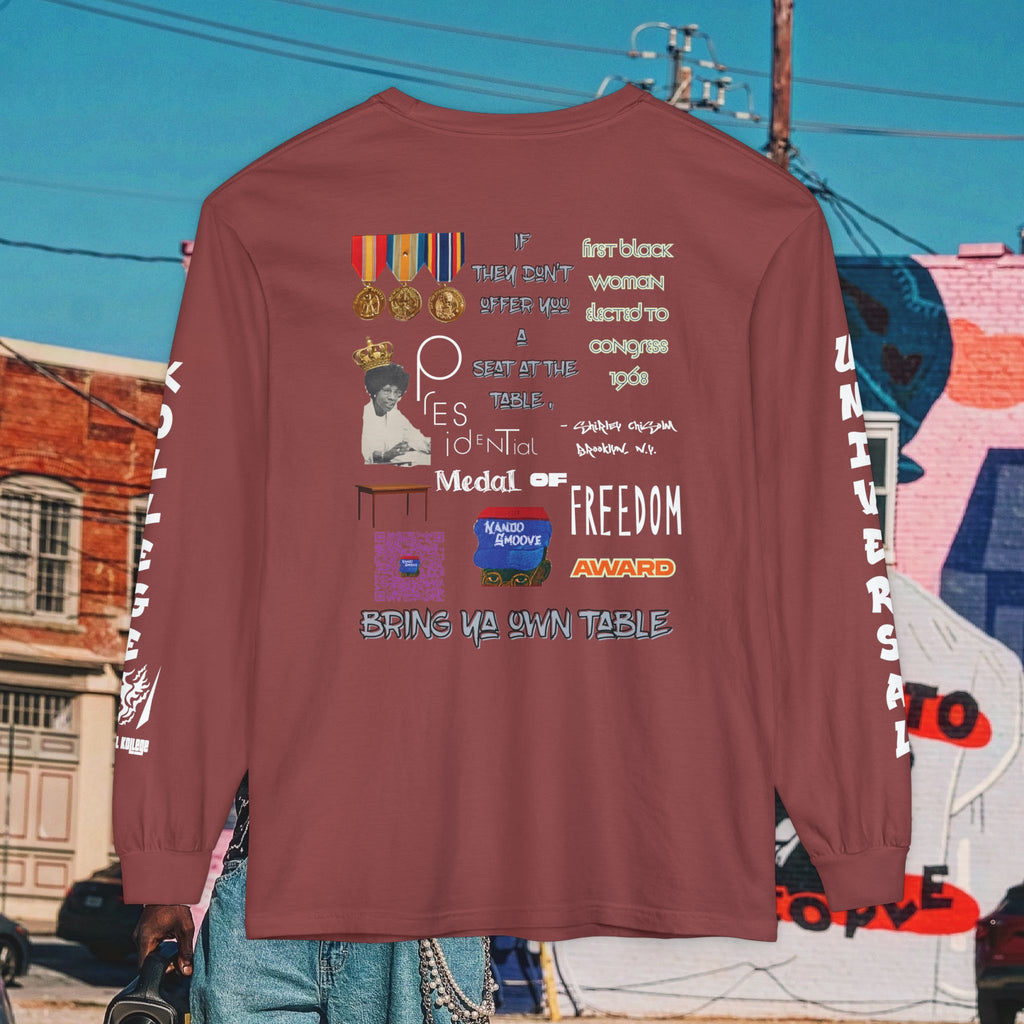 Shirley Chisholm Unisex Garment-dyed Long Sleeve T-Shirt