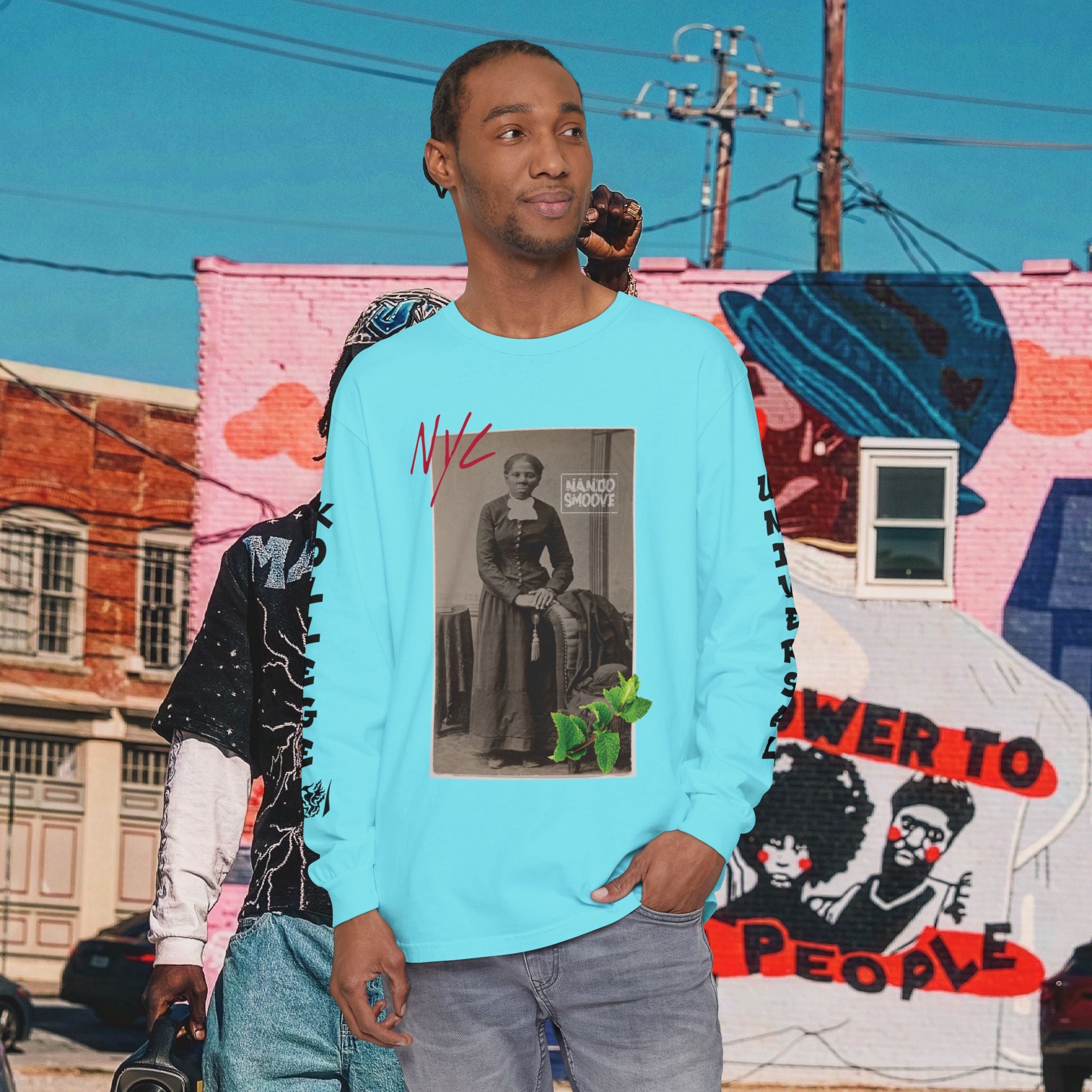 Harriet Tubman Unisex Garment-dyed Long Sleeve “MinTee” Shirt
