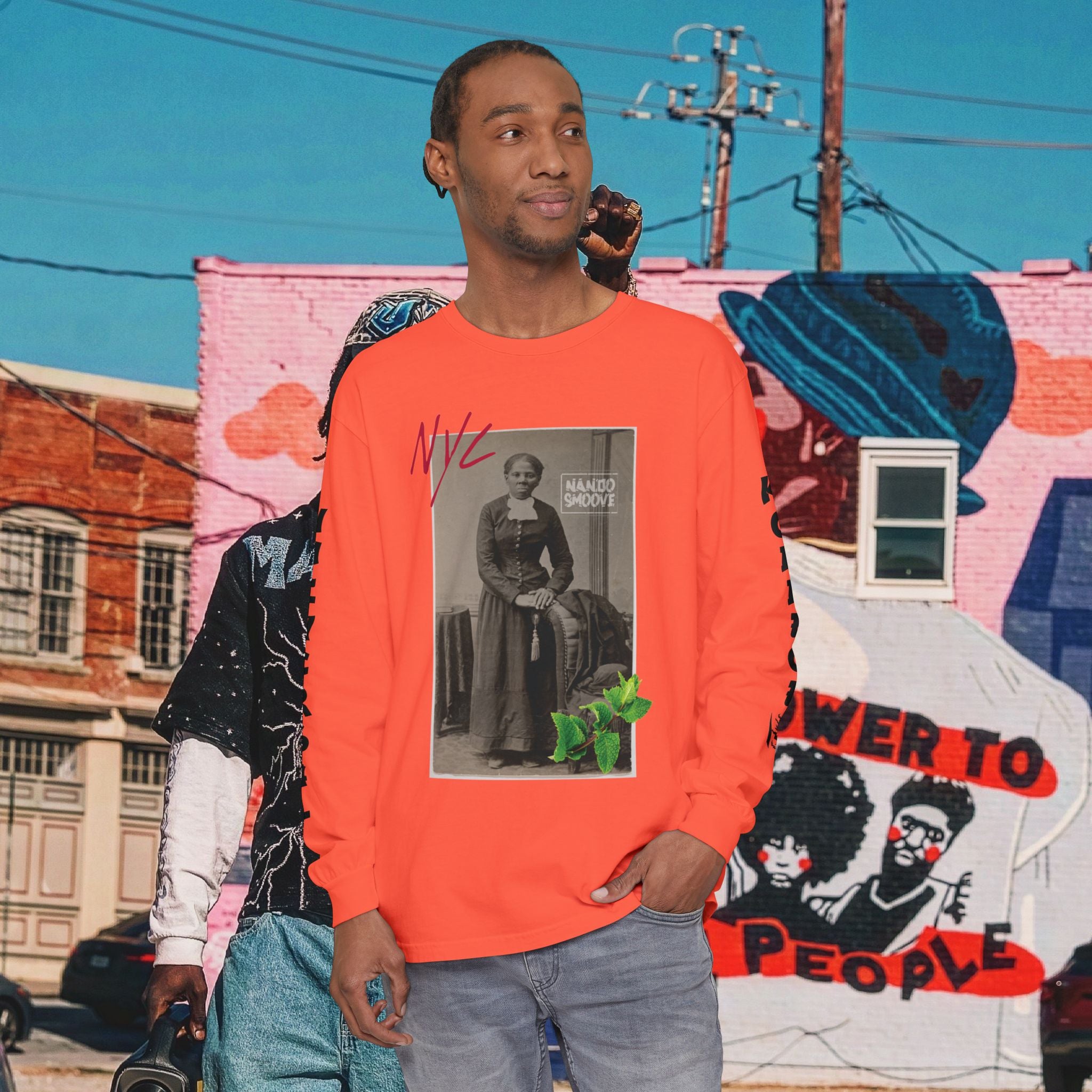Harriet Tubman Unisex Garment-dyed Long Sleeve “MinTee” Shirt
