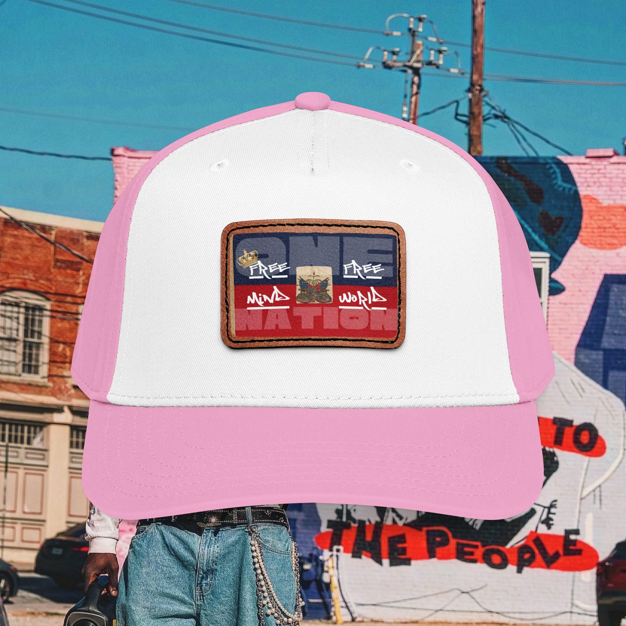 Sa Ka Fete “ONE NATION” Baseball Cap with Leather Patch