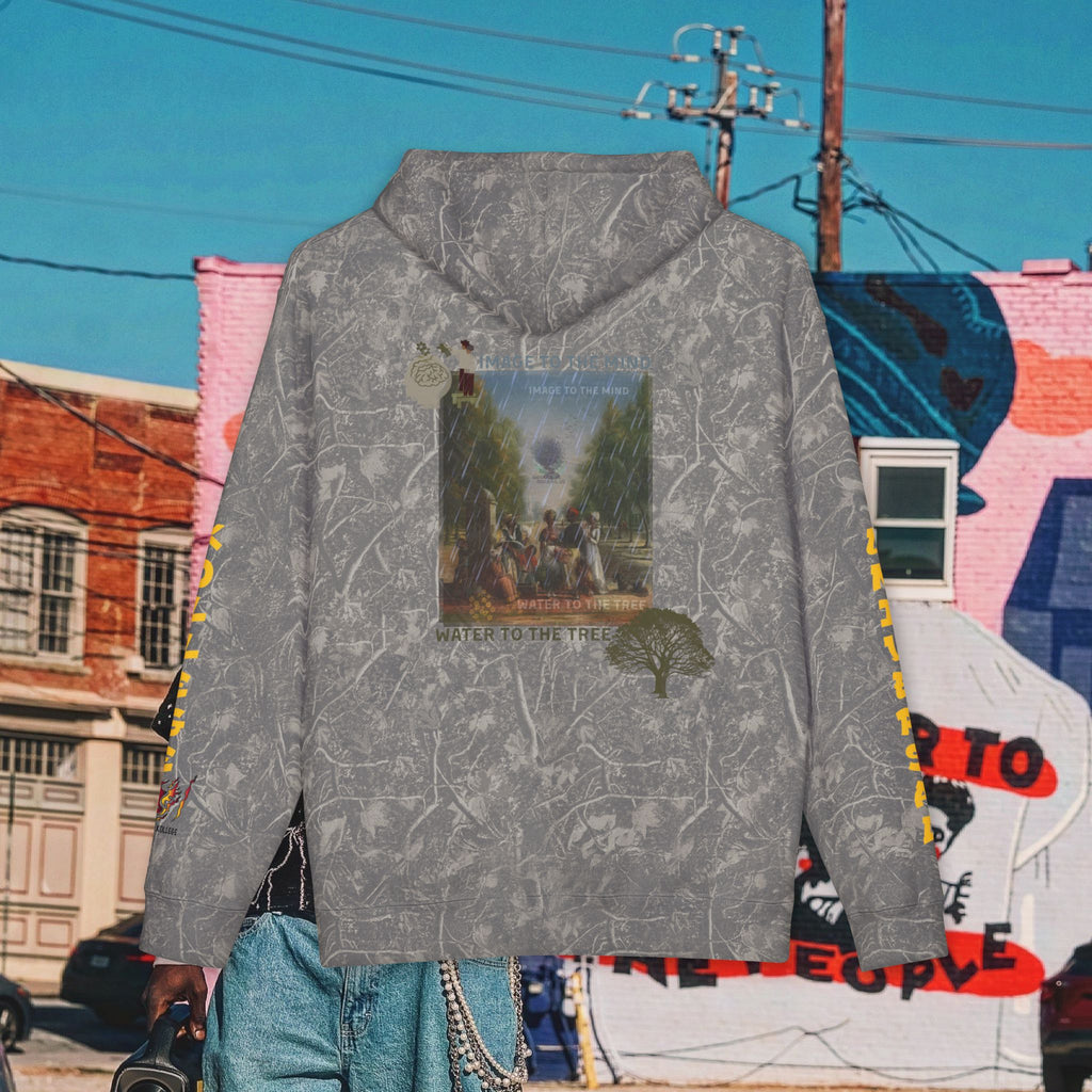 “Image To The Mind, Water To The Tree” Unisex Heavyweight Hooded Sweatshirt