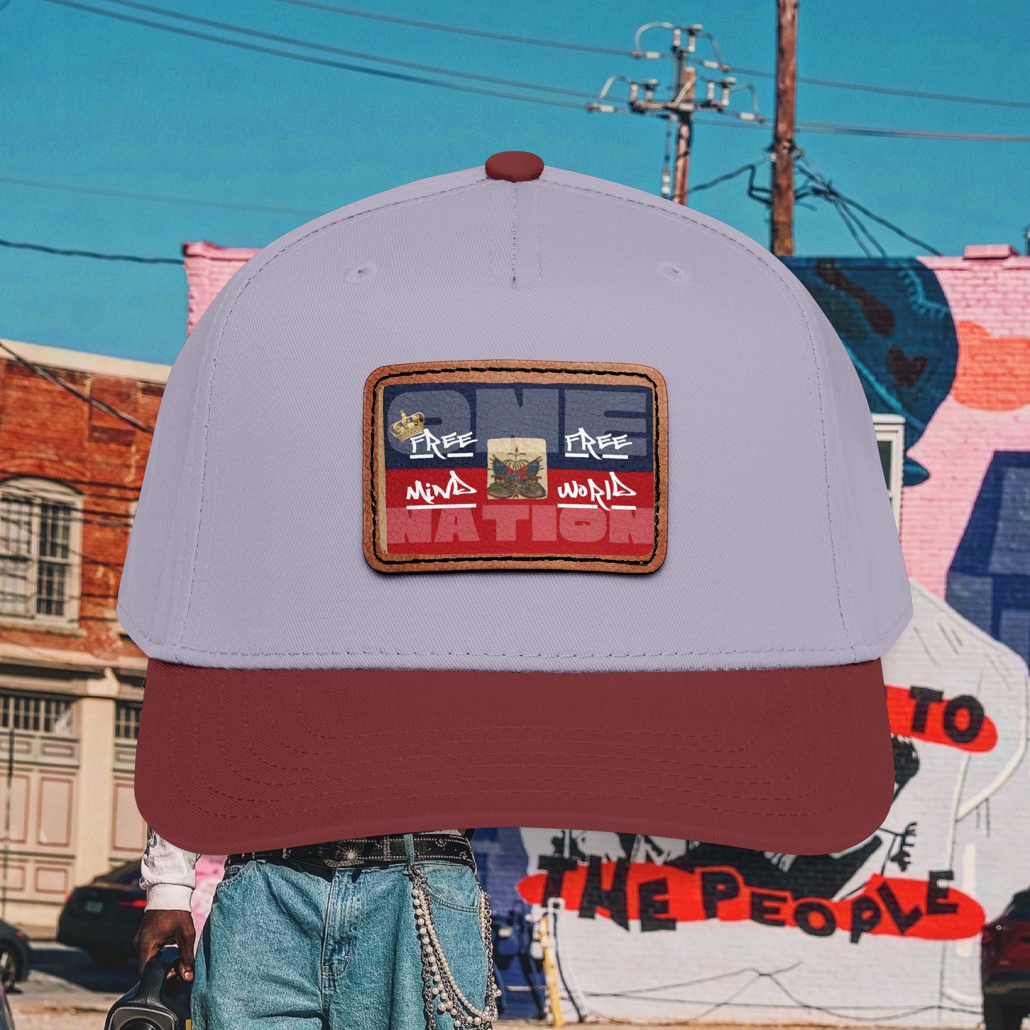 Sa Ka Fete “ONE NATION” Baseball Cap with Leather Patch