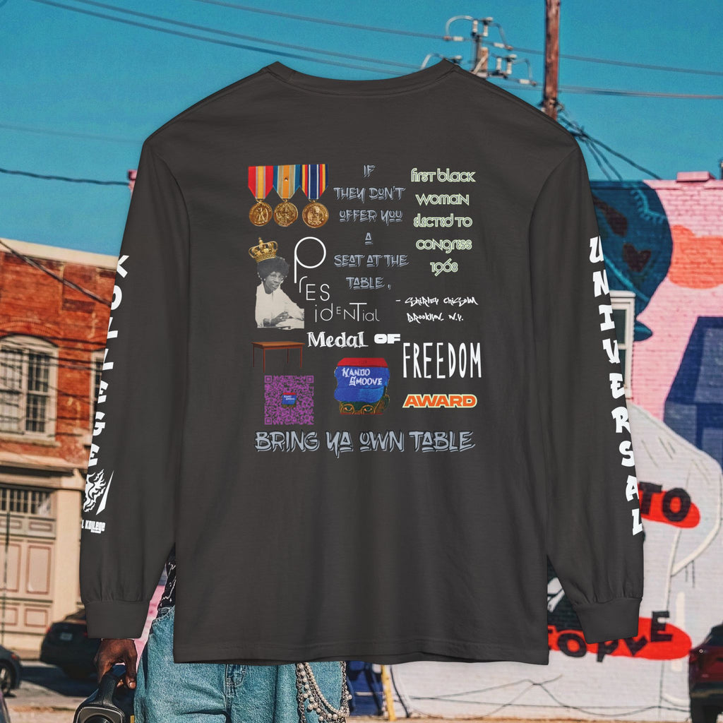 Shirley Chisholm Unisex Garment-dyed Long Sleeve T-Shirt