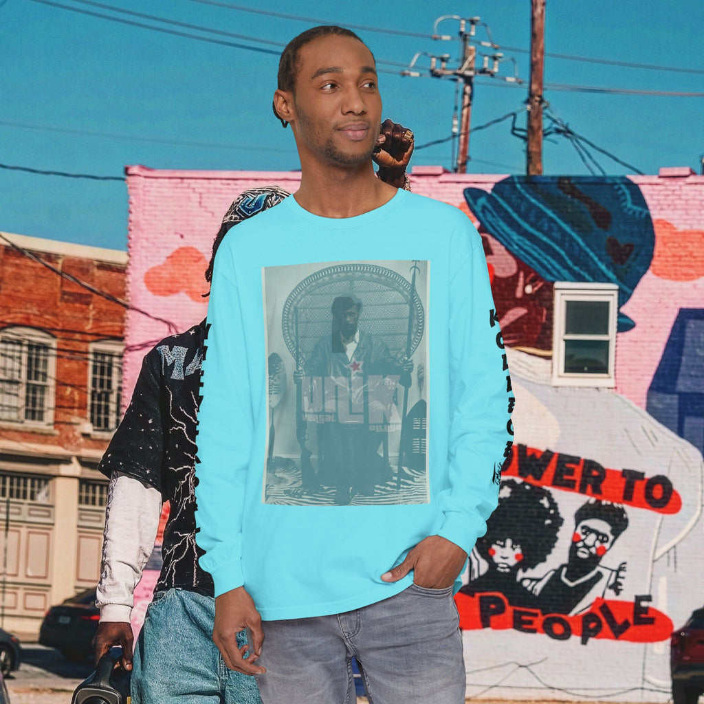 Huey P. Newton Universal Kollege Unisex Garment-dyed Long Sleeve T-Shirt