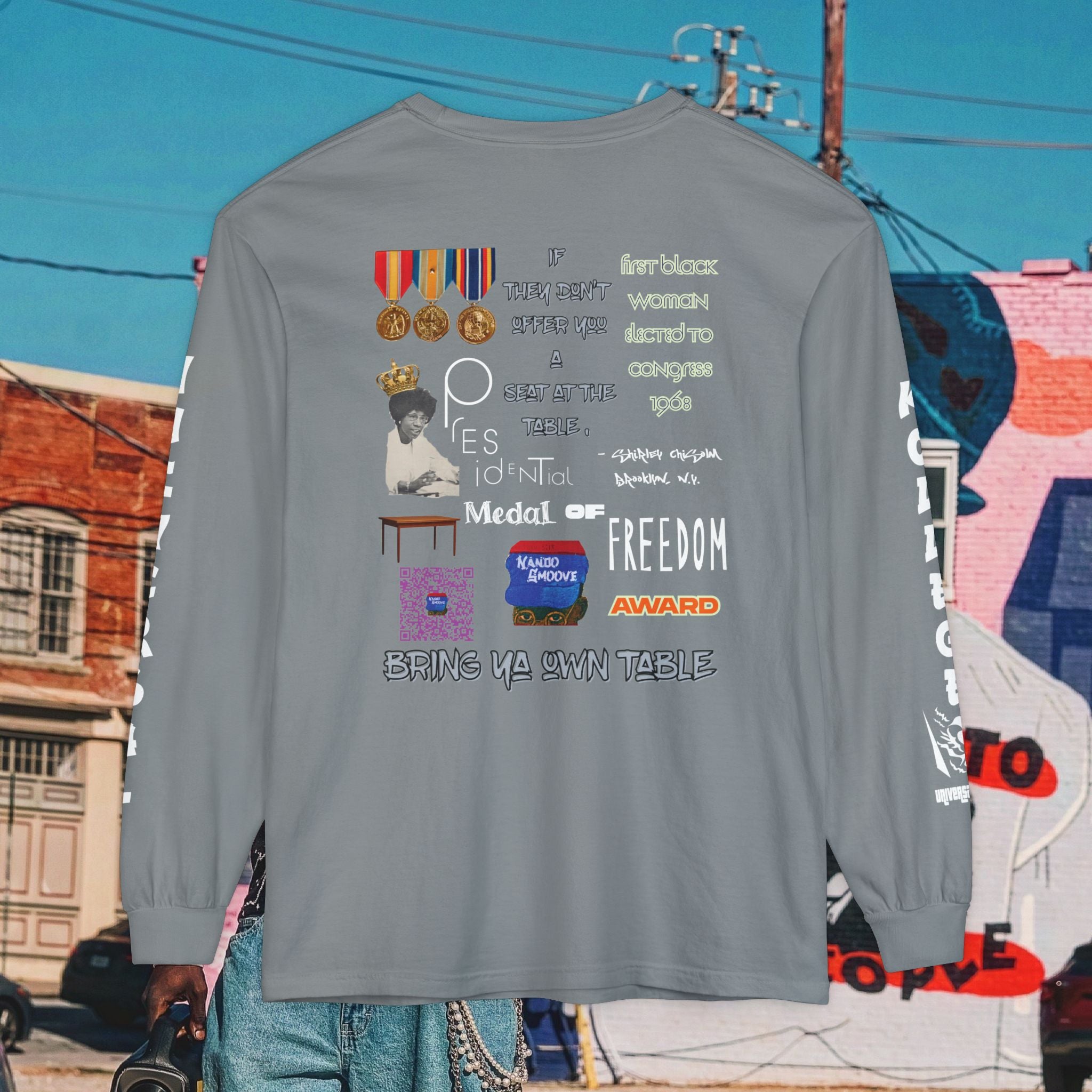 Shirley Chisholm Unisex Garment-dyed Long Sleeve T-Shirt