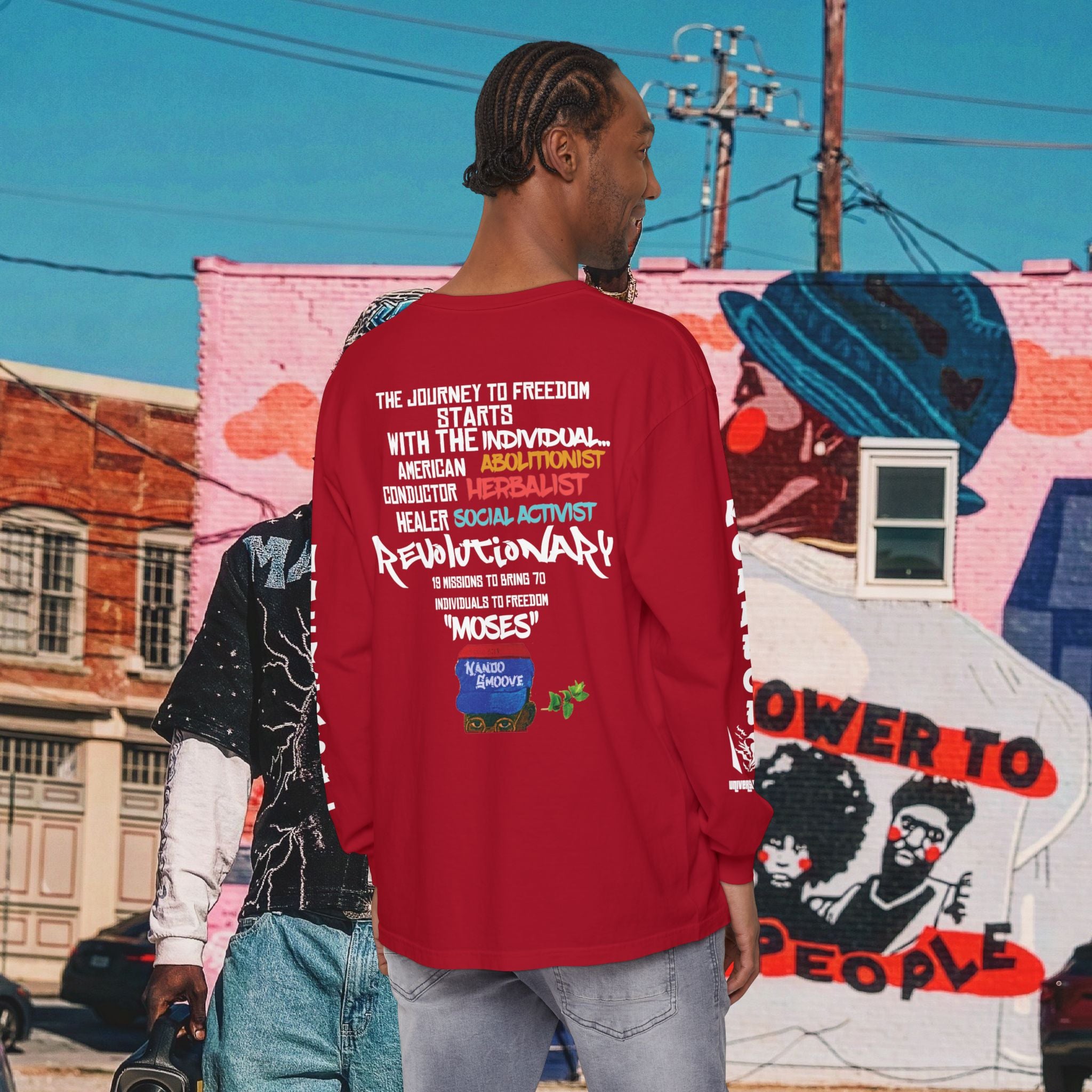 Harriet Tubman Unisex Garment-dyed Long Sleeve “MinTee” Shirt
