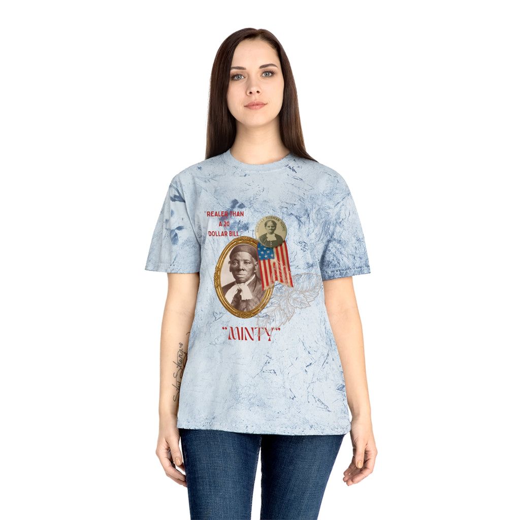 Harriet “Realer than $20 Bill” Tubman Unisex Color Blast T-Shirt