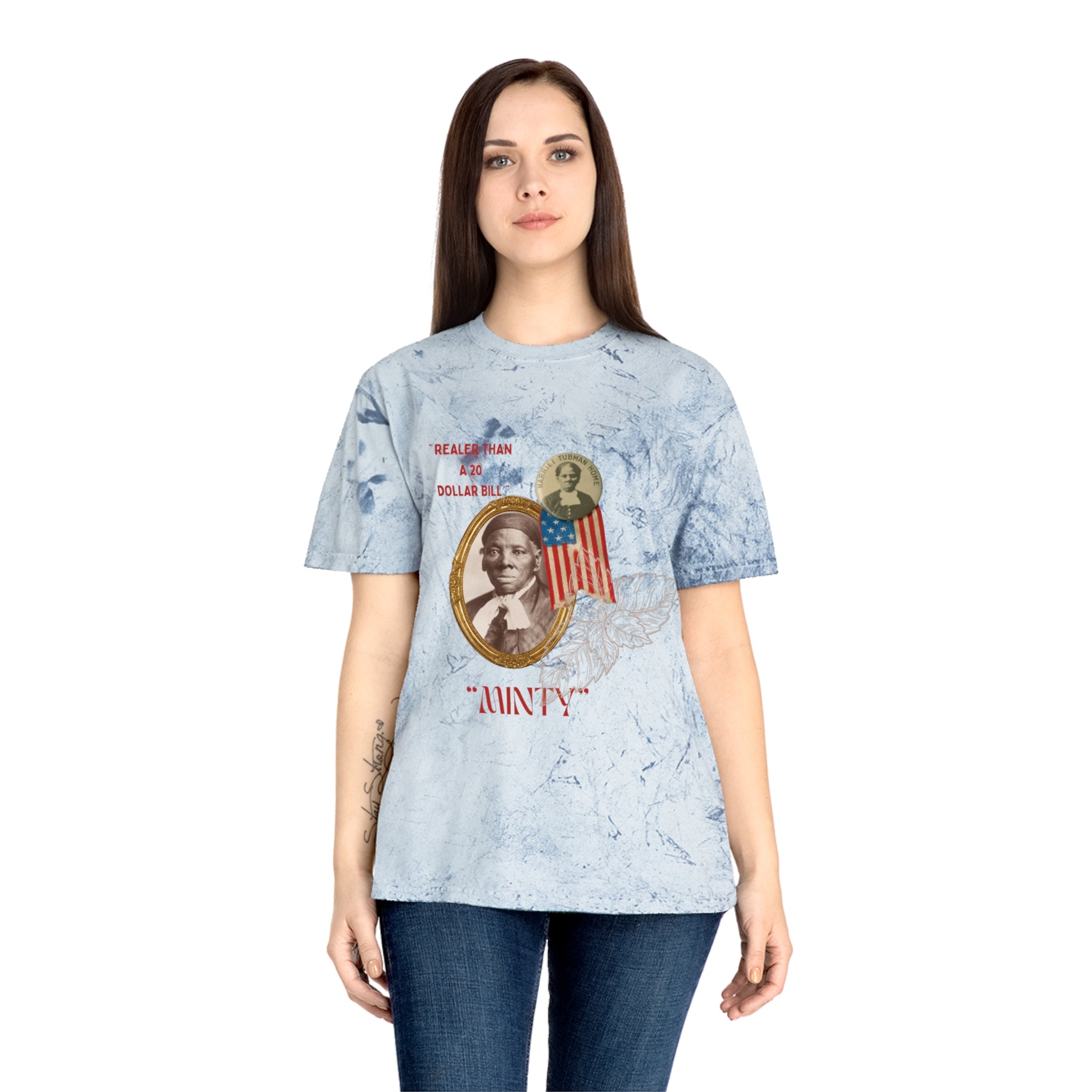 Harriet “Realer than $20 Bill” Tubman Unisex Color Blast T-Shirt