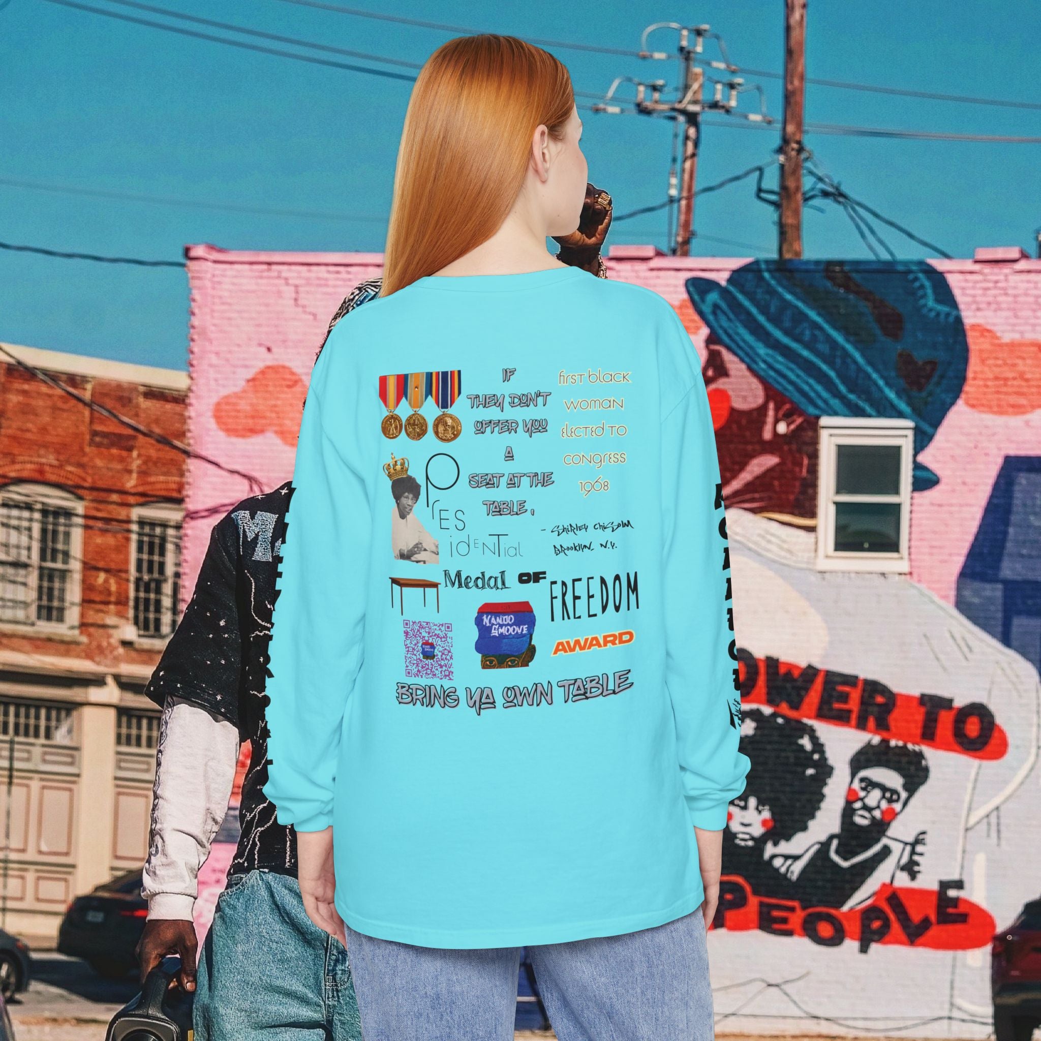 Shirley Chisholm Unisex Garment-dyed Long Sleeve T-Shirt