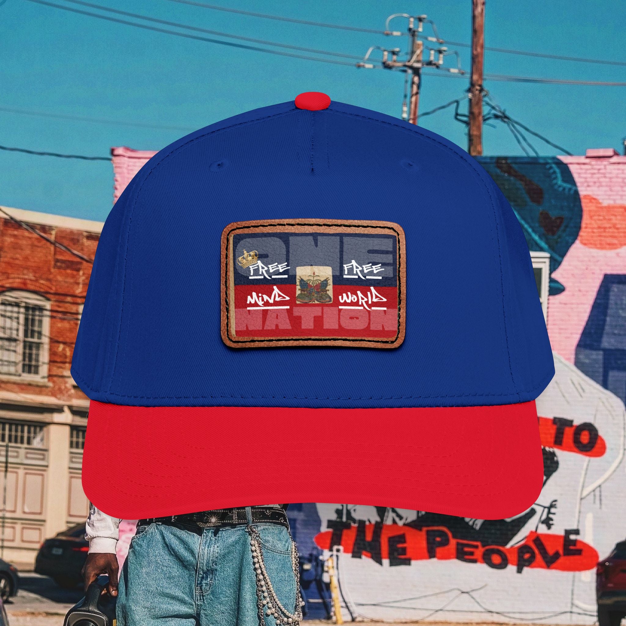 Sa Ka Fete “ONE NATION” Baseball Cap with Leather Patch
