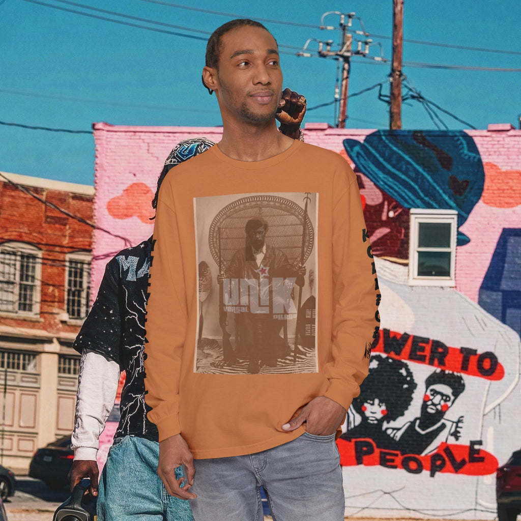 Huey P. Newton Universal Kollege Unisex Garment-dyed Long Sleeve T-Shirt