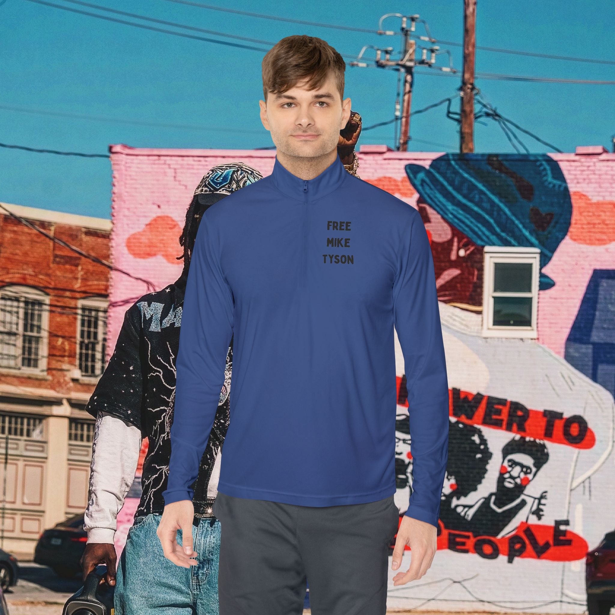 “FREE MIKE TYSON” Unisex Quarter-Zip Pullover