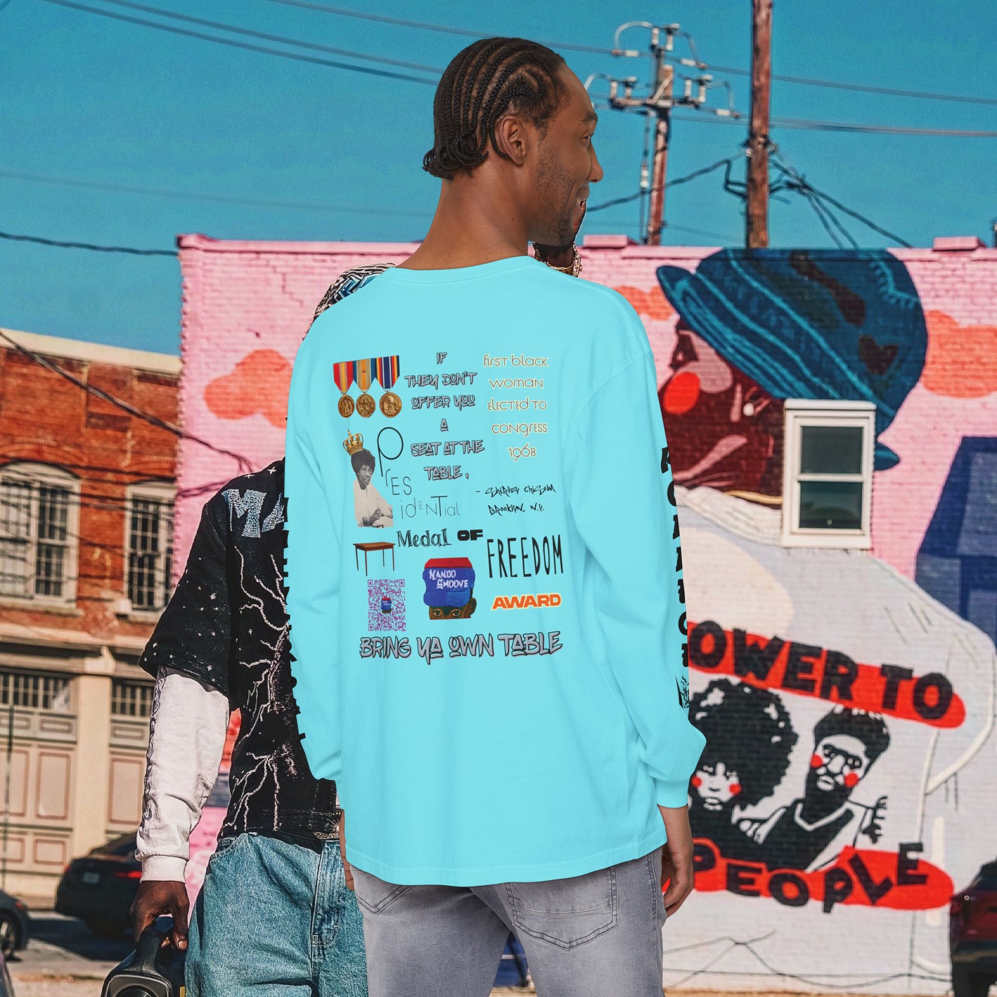 Shirley Chisholm Unisex Garment-dyed Long Sleeve T-Shirt