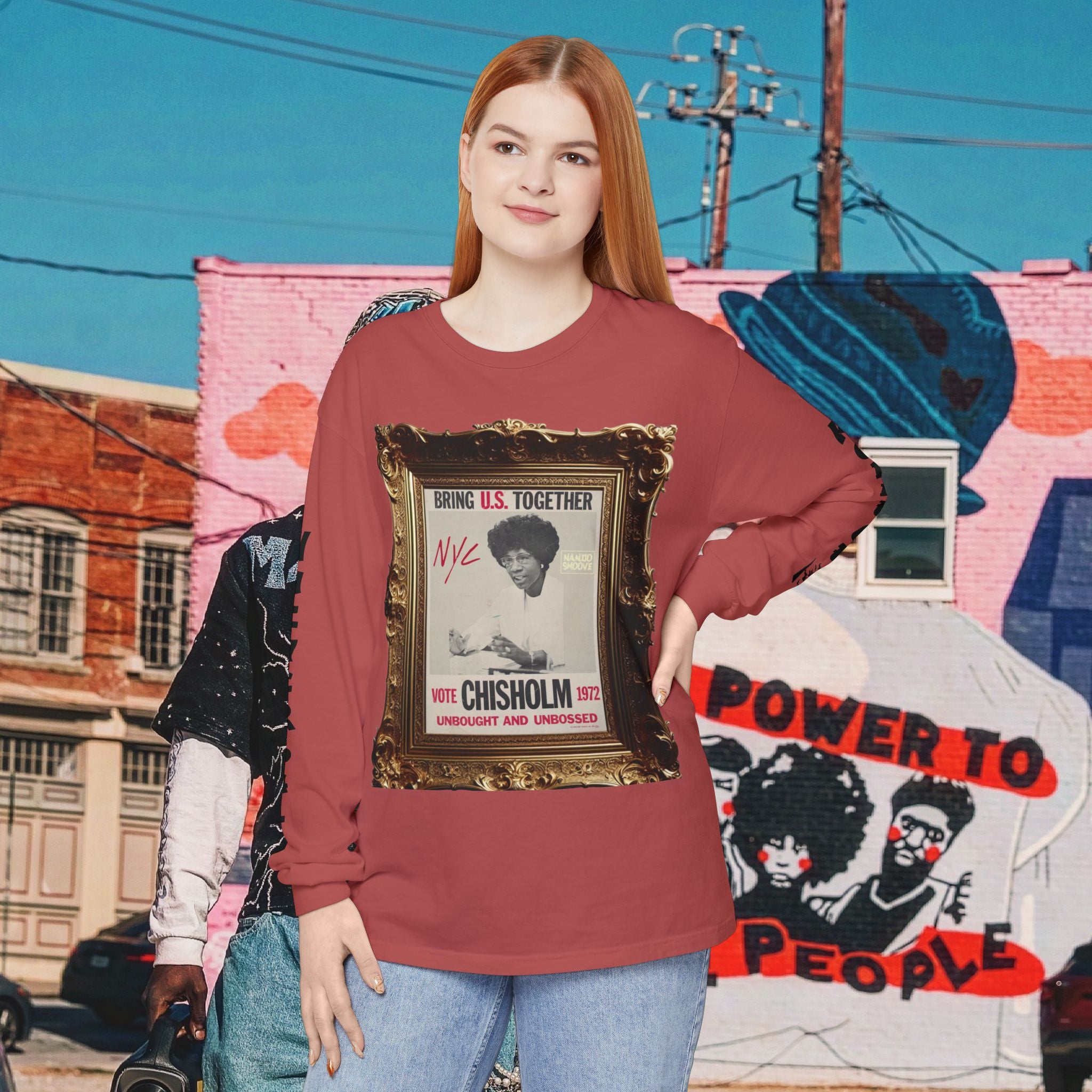 Shirley Chisholm Unisex Garment-dyed Long Sleeve T-Shirt