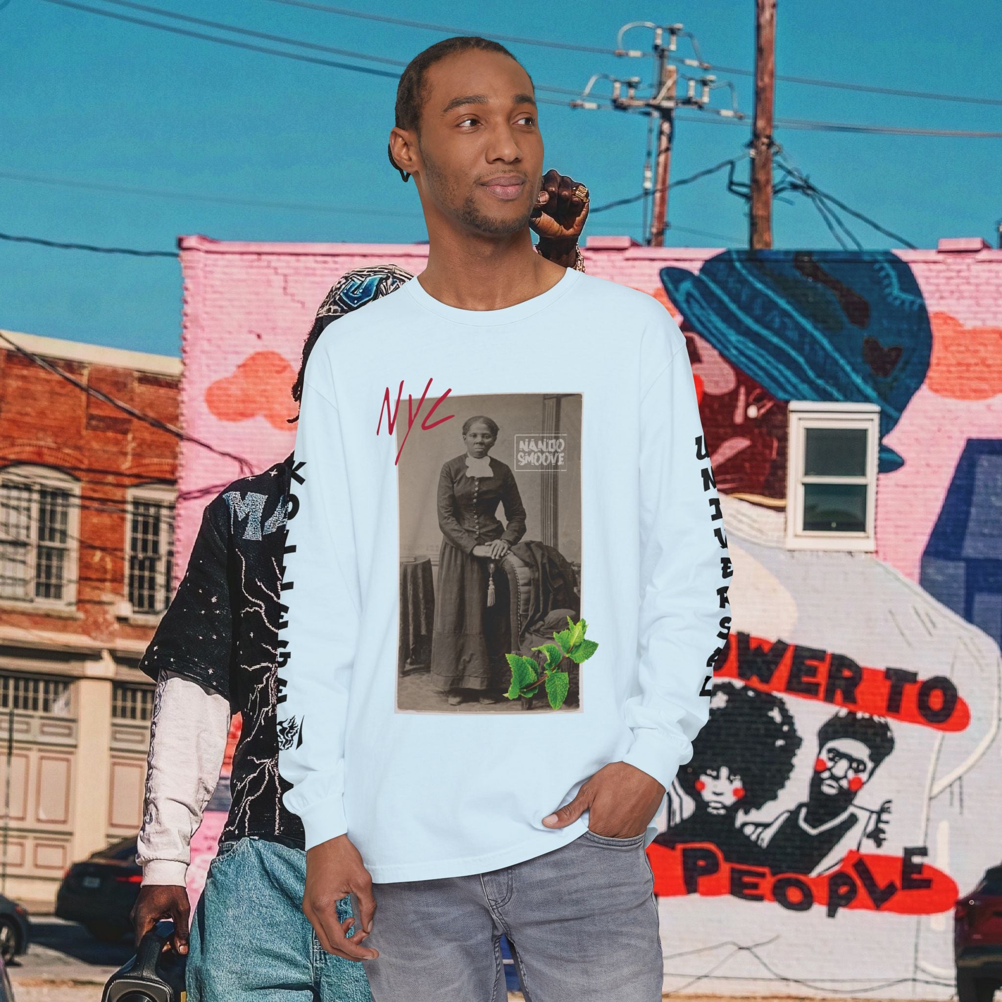 Harriet Tubman Unisex Garment-dyed Long Sleeve “MinTee” Shirt