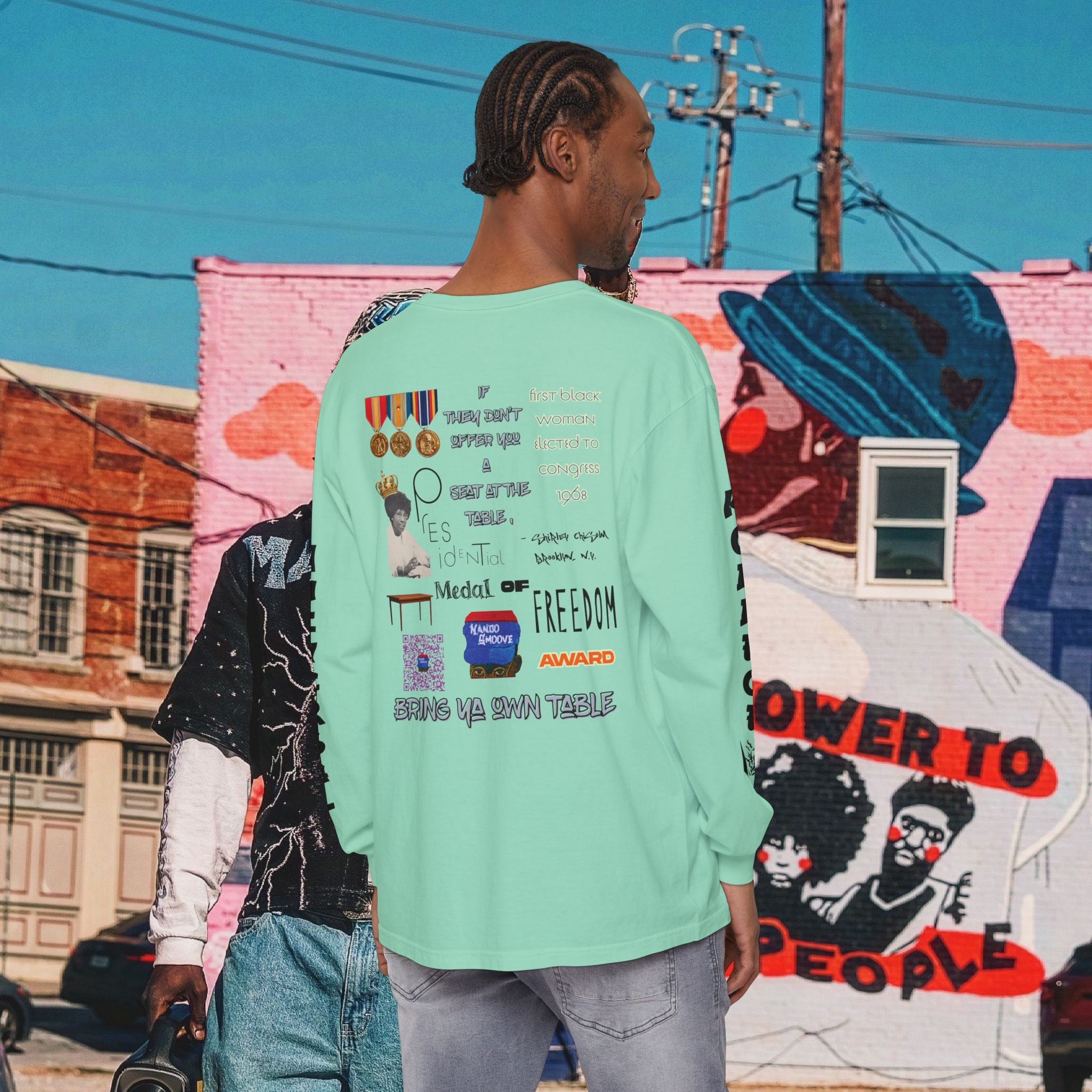 Shirley Chisholm Unisex Garment-dyed Long Sleeve T-Shirt